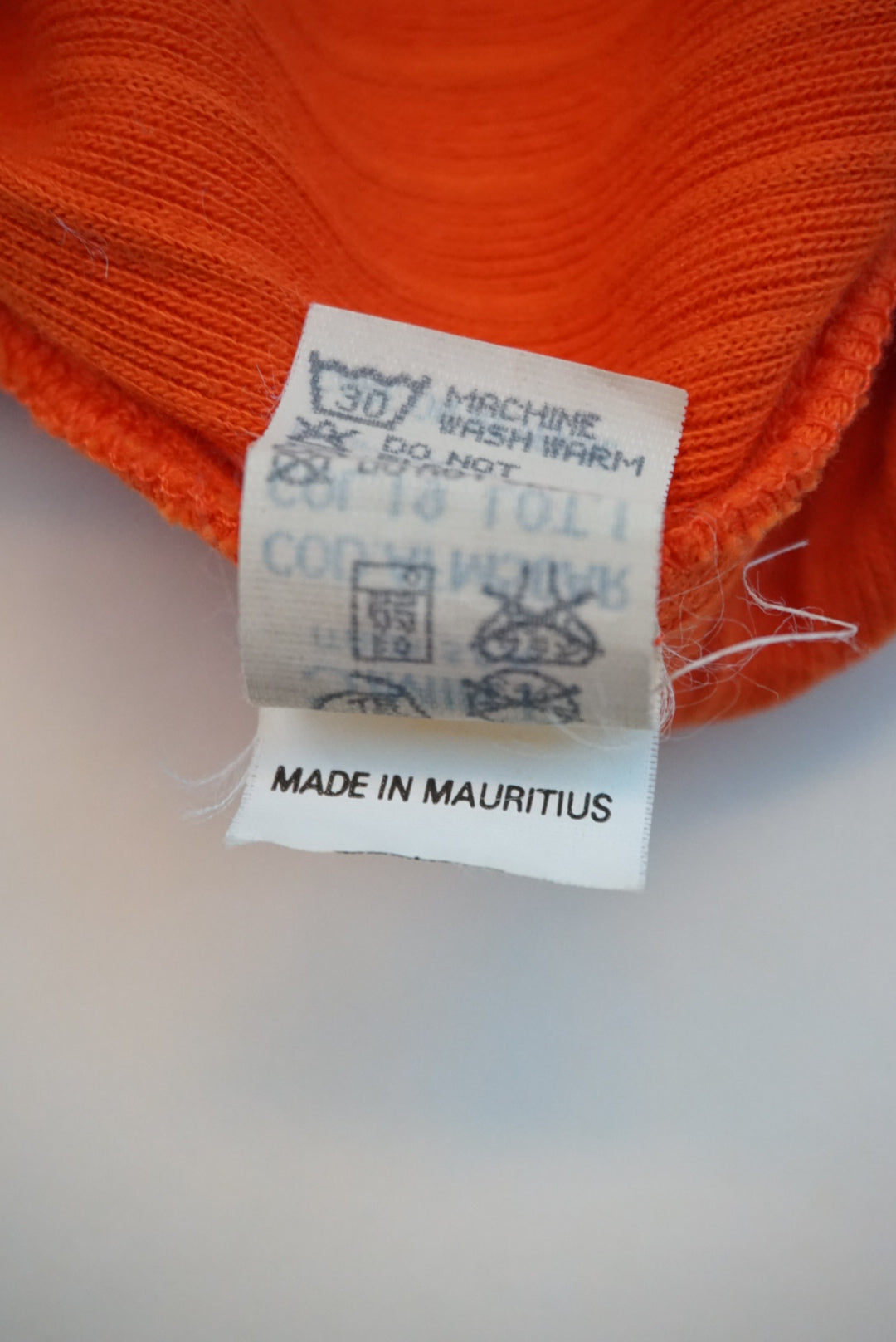 Moschino Soft Wear Orange Ribbed Knit Pleated Neckline Top - Size 44