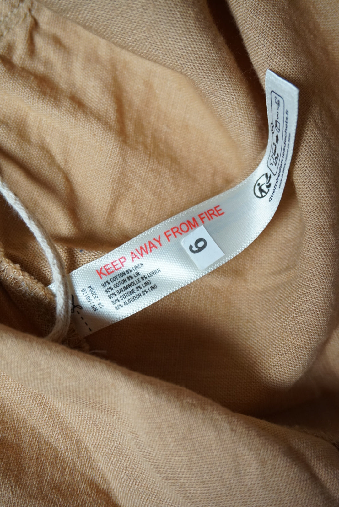 Free People Cross of Sunlight Mini Tan Cotton Dress NWT - Size XS