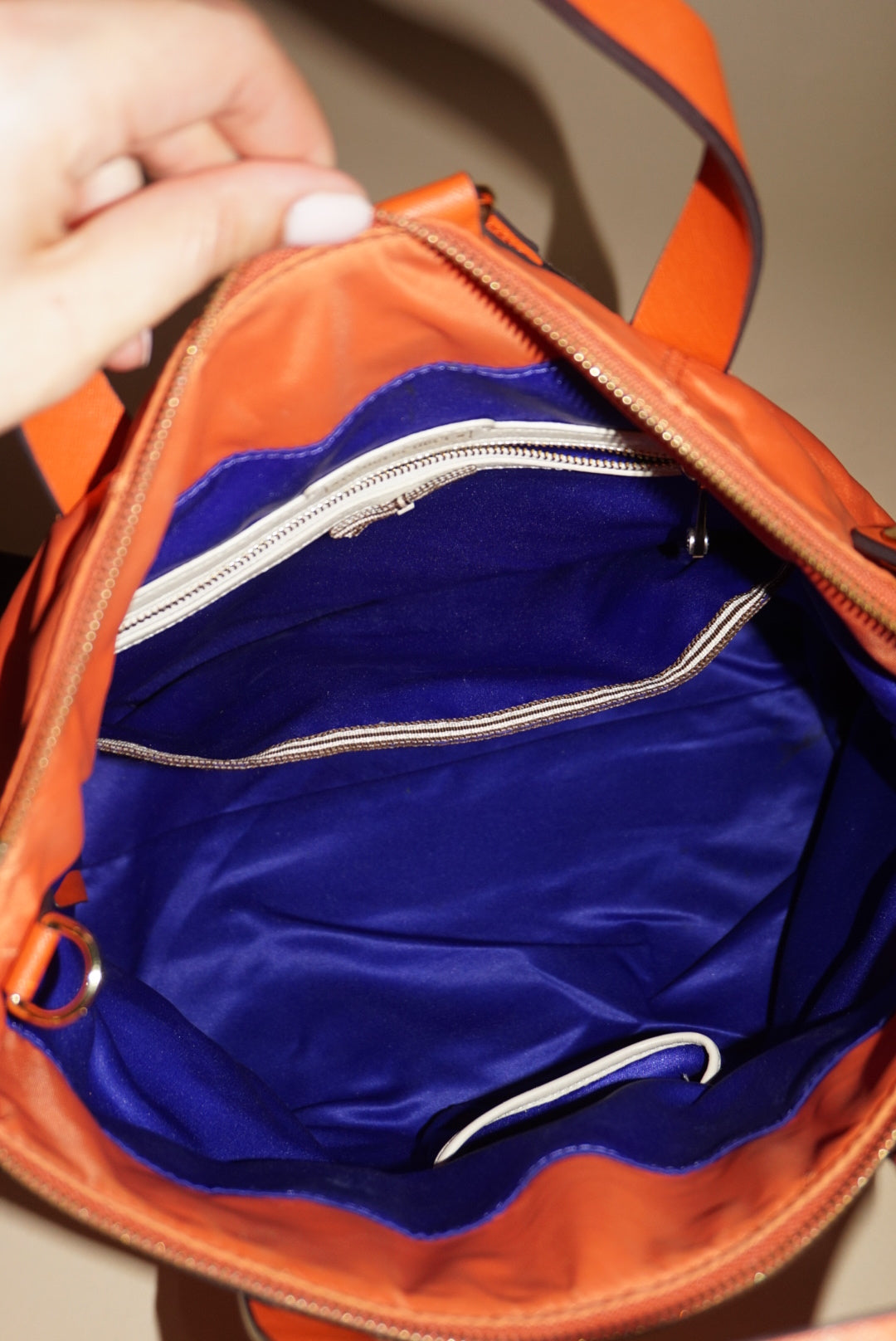 Henri Bendel Nylon Jetsetter Convertible Orange Backpack
