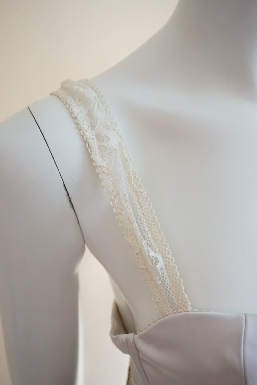 Zara Floor Length Bustier Black/White Lace Trim Dress