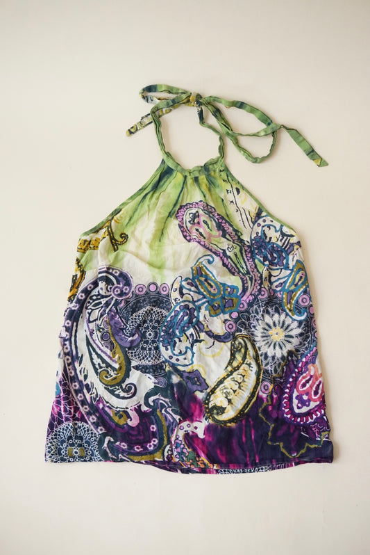 Next Y2K Paisley Halter Top - Size 10