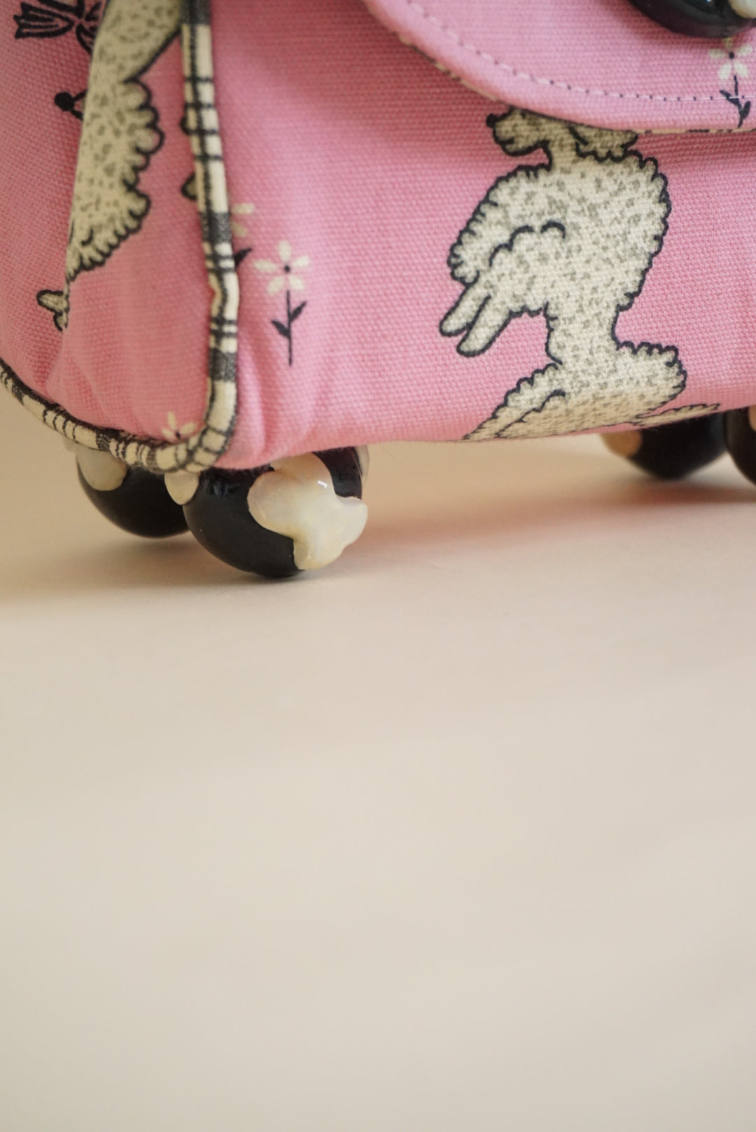 Rita Colombo Vintage Poodle Top Handle Canvas Handbag
