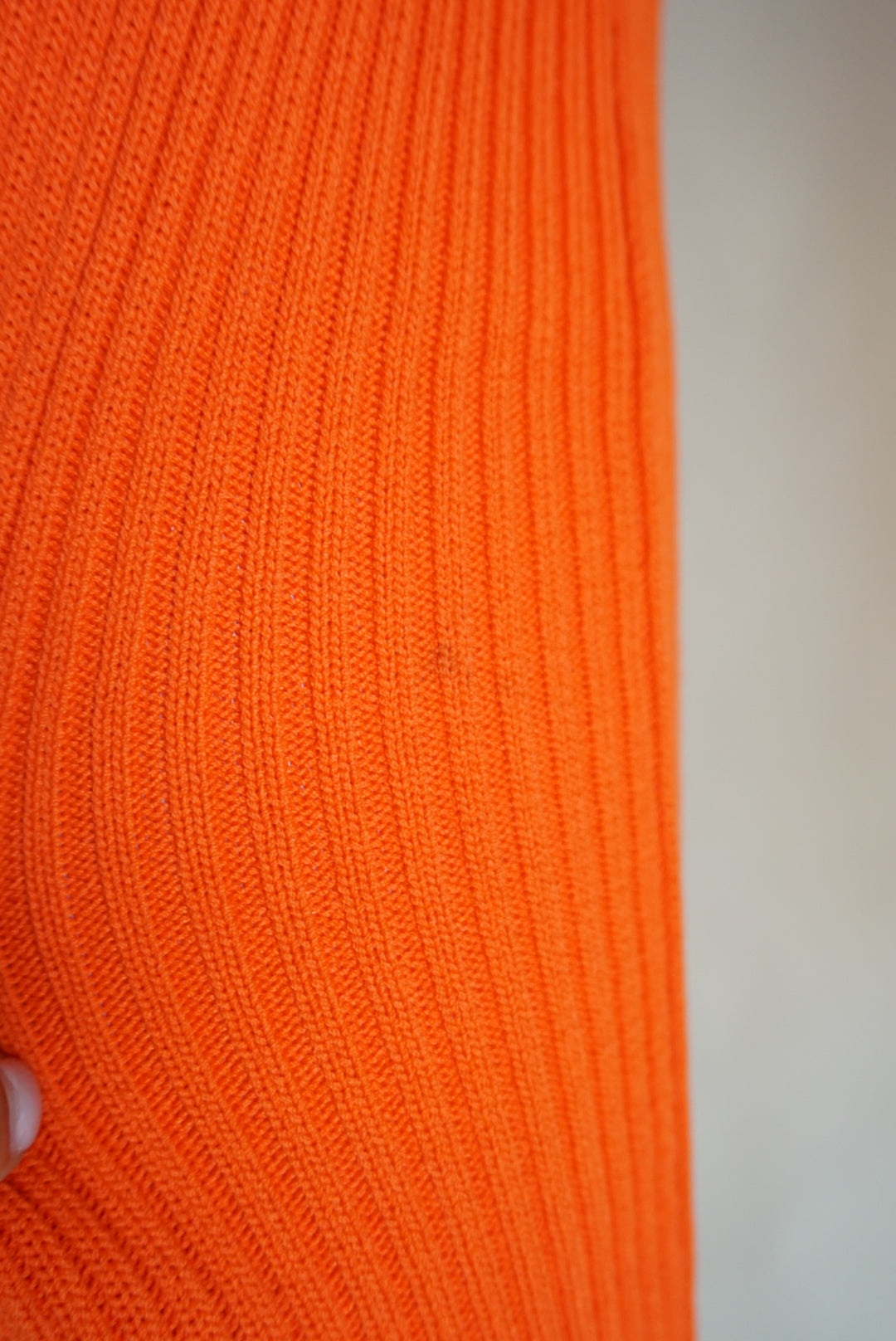 Michael Kors Orange Ribbed Cross Back Strap Dress - Size Small