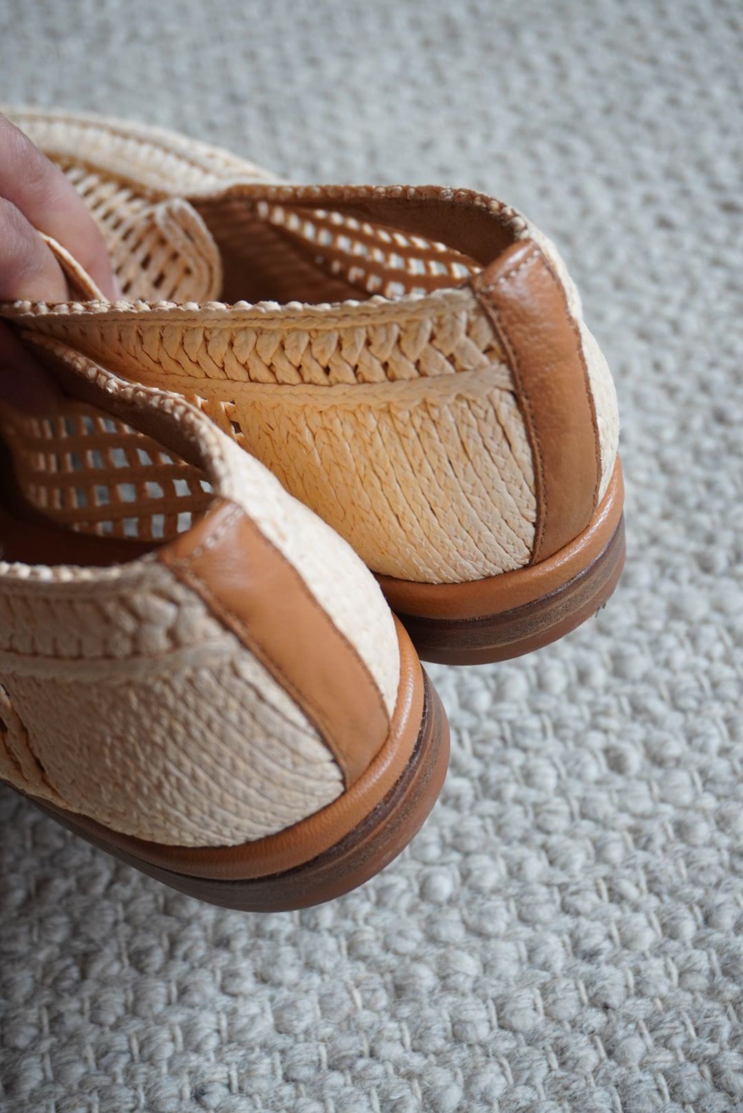 Robert Clergerie Paris Tan Orlana Jute Espadrille Raffia Penny Loafers - Size 40