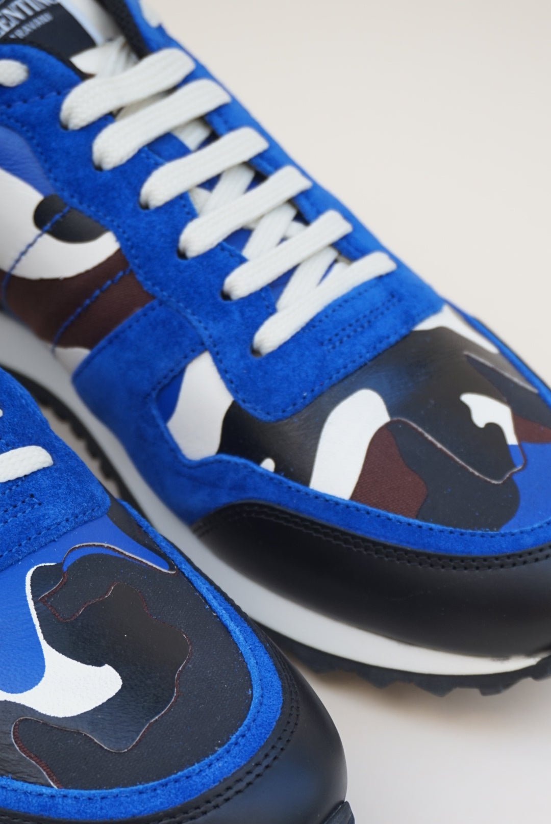 “Valentino Garavani” Blue Rockrunner Camouflage Print Sneakers NWT W/BOX - Size 45
