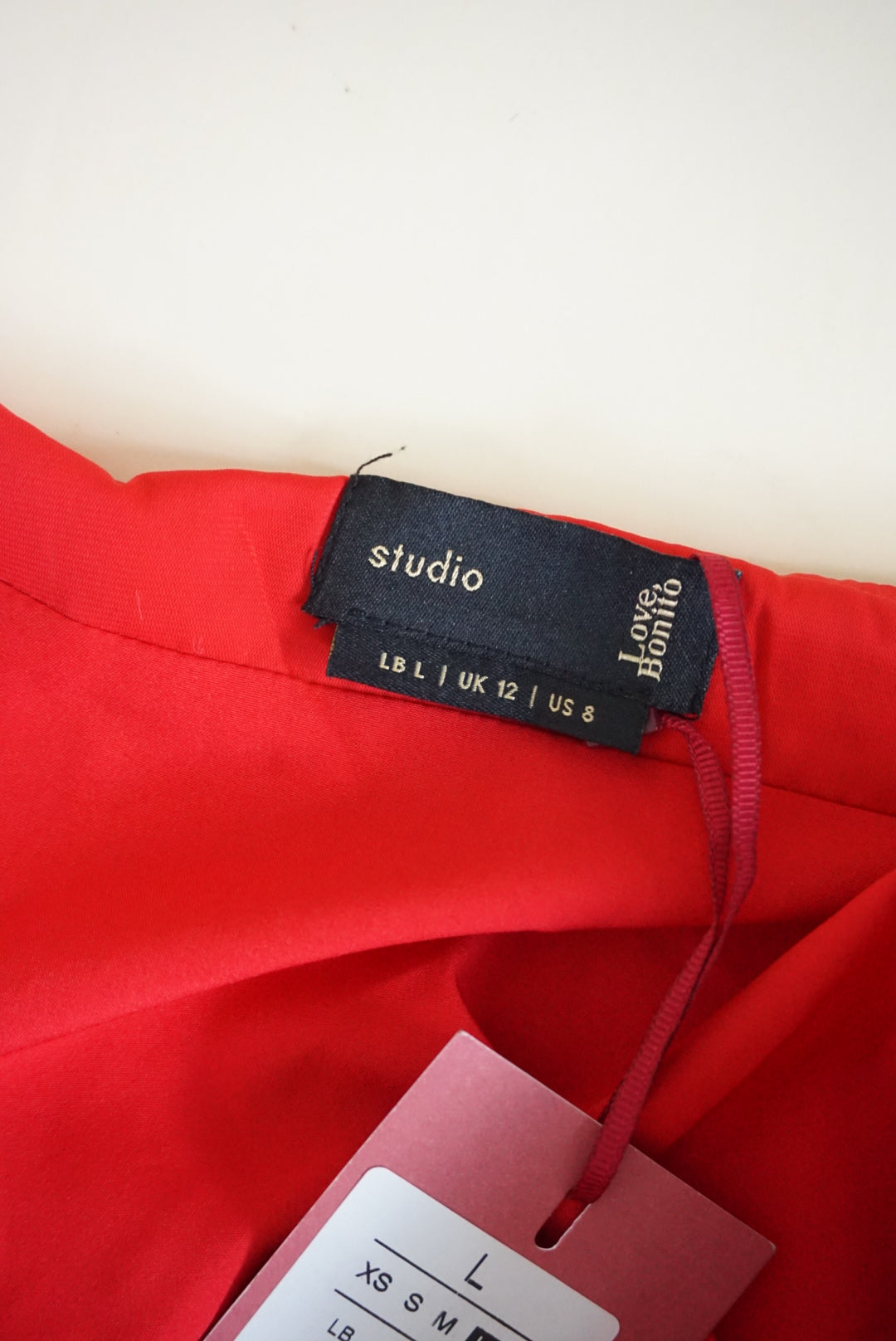 Love Bonito Studio Sorrel Red Pleated Plisse Foldover Midi Skirt NWT - Size 8