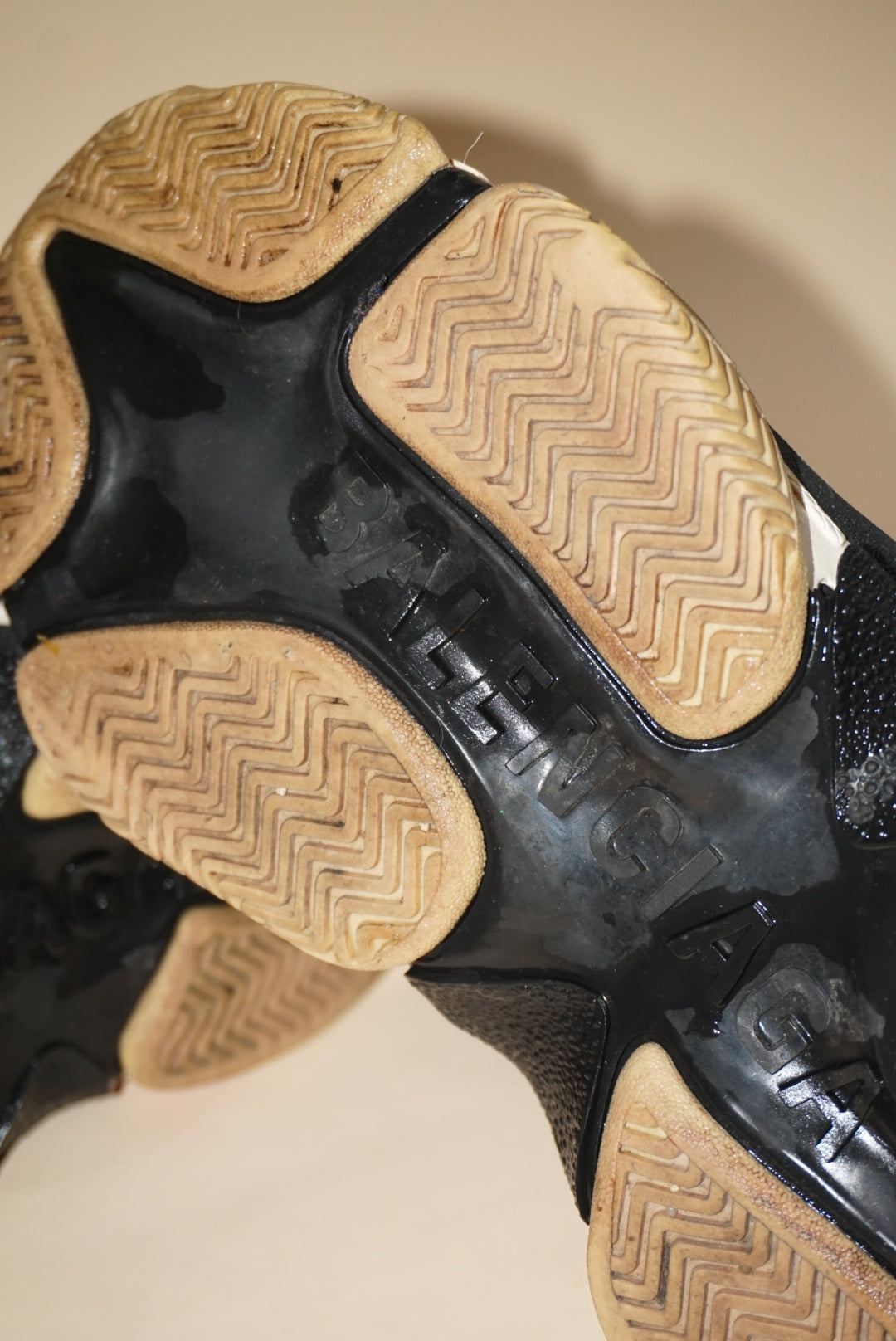 "Balenciaga" Triple S Mesh/ Leather Trainers - Size EU 39