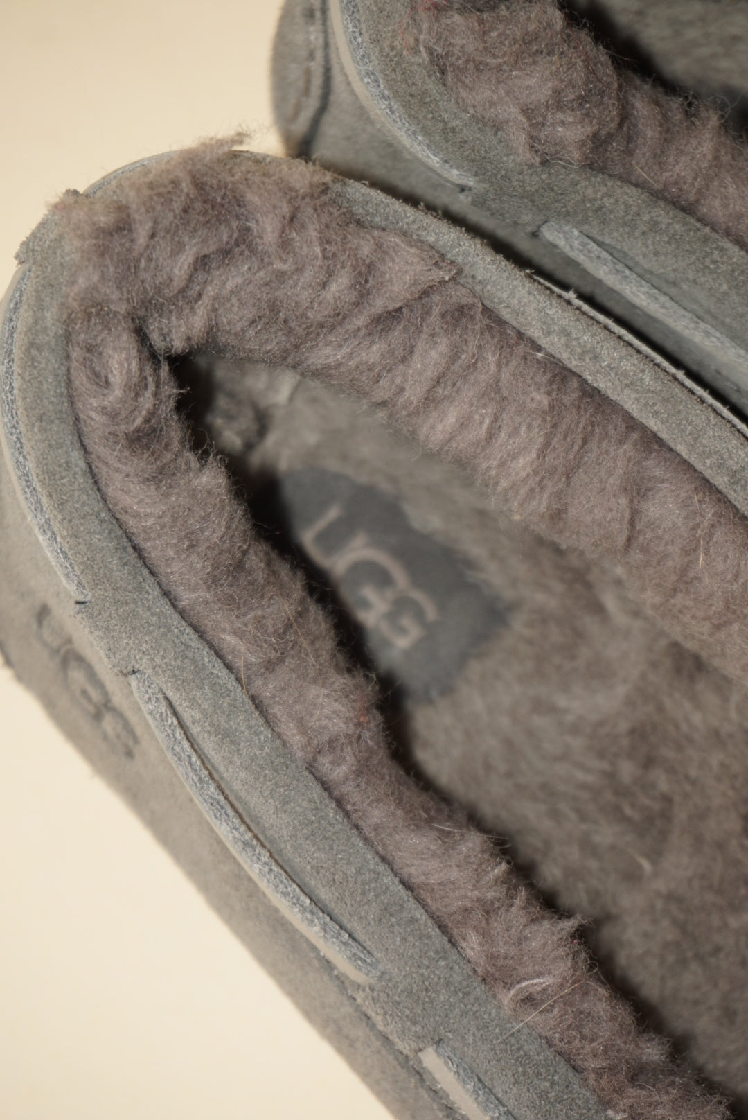Ugg Grey Bella II Moccasin Slippers - Size 8