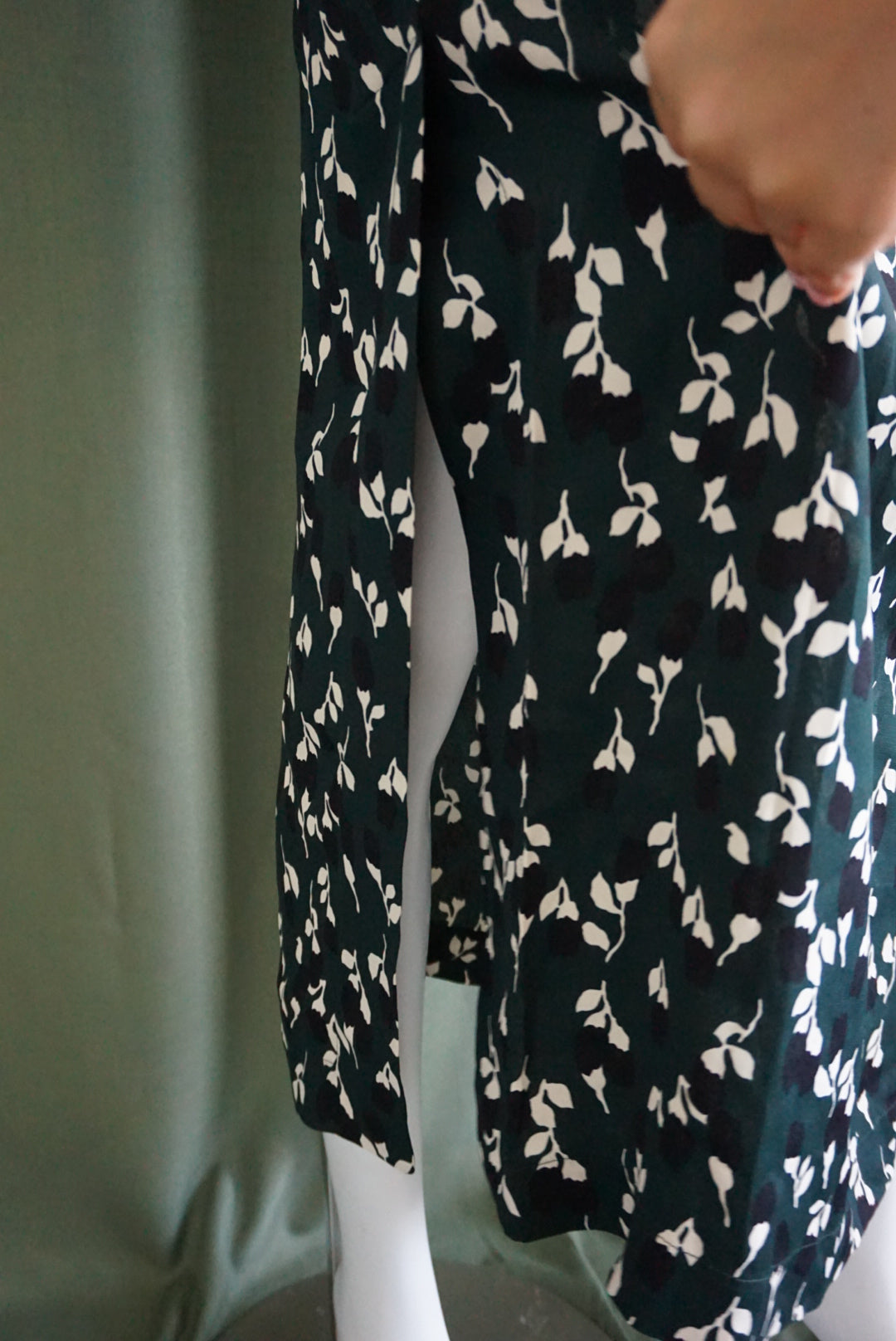 Marni Mock Neck Green Abstract Floral Maxi Dress - Size 42