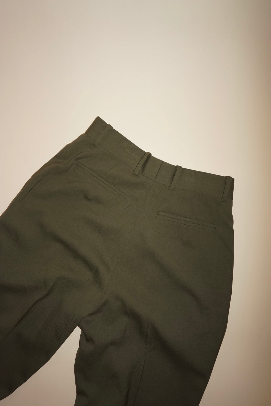 “Altuzarra” Tapered Breeches Green Wool Trousers - Size 34