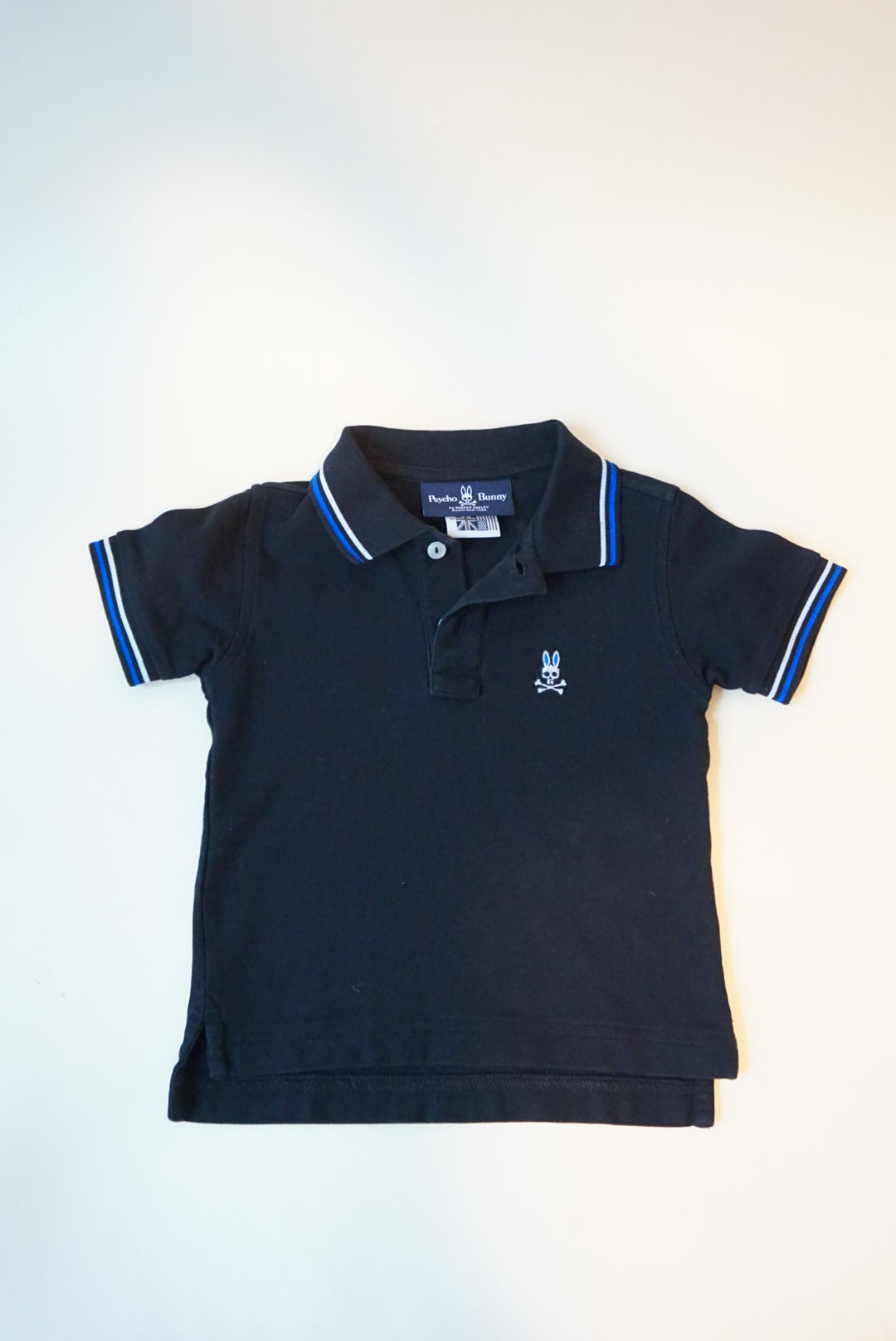 "Psycho Bunny" Toddler Polo Knit Embroidered Logo Top - Size 3T