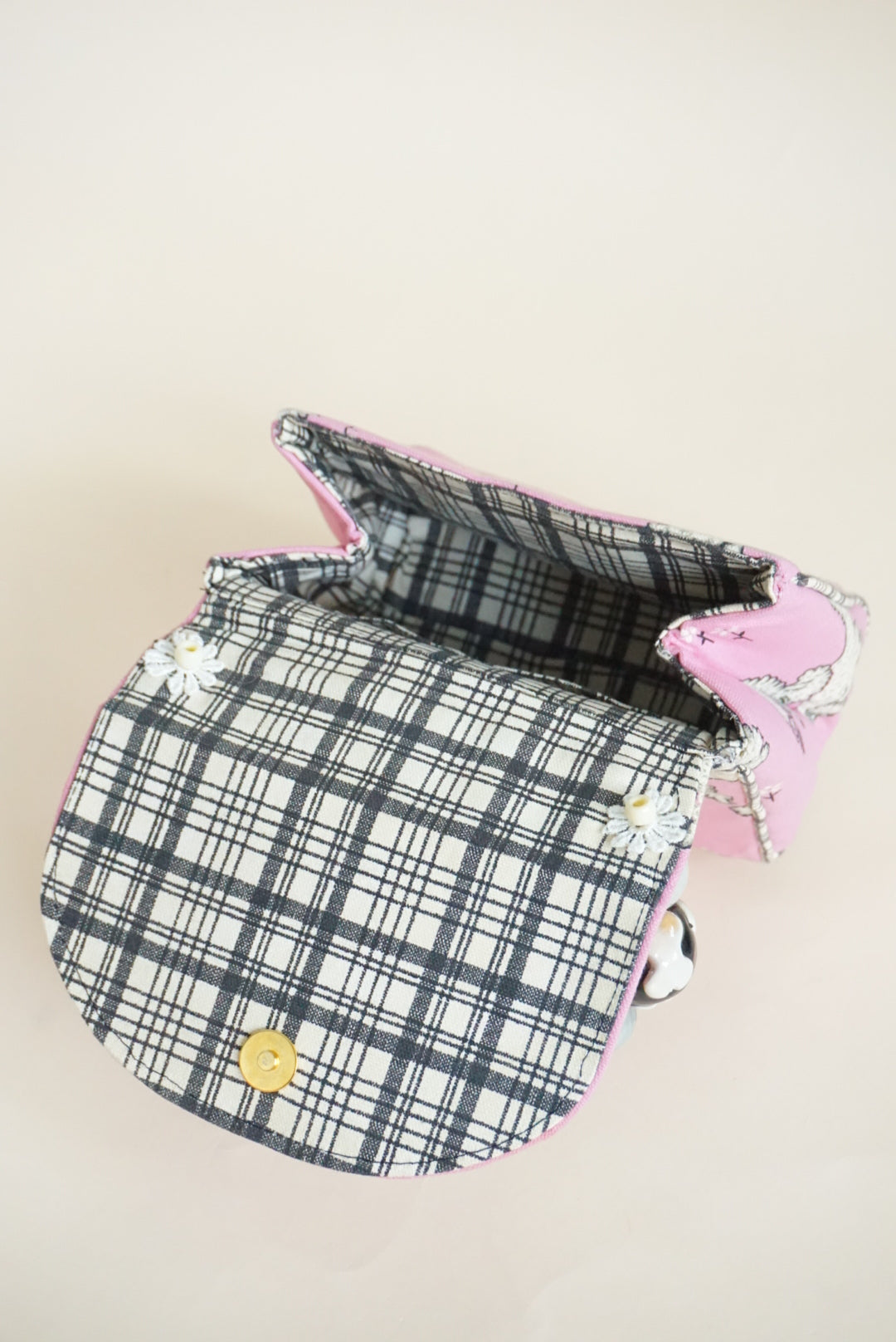 Rita Colombo Vintage Poodle Top Handle Canvas Handbag