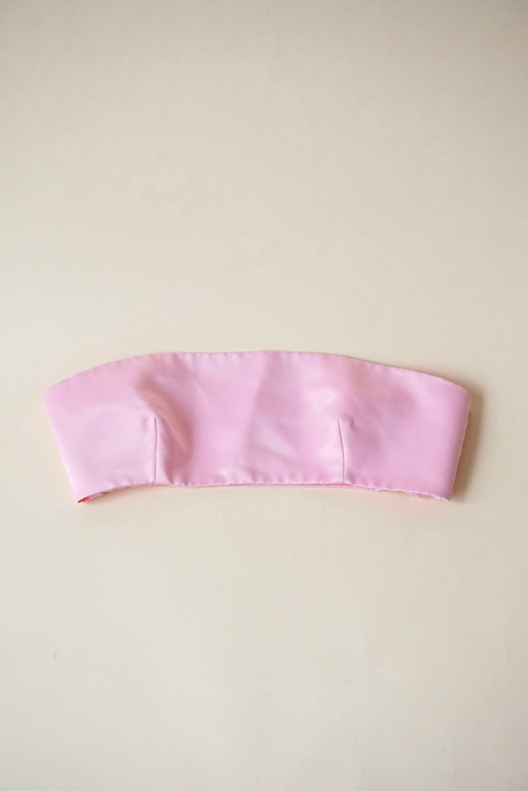 Zara Satin Pink Strapless Bralette - Size Large