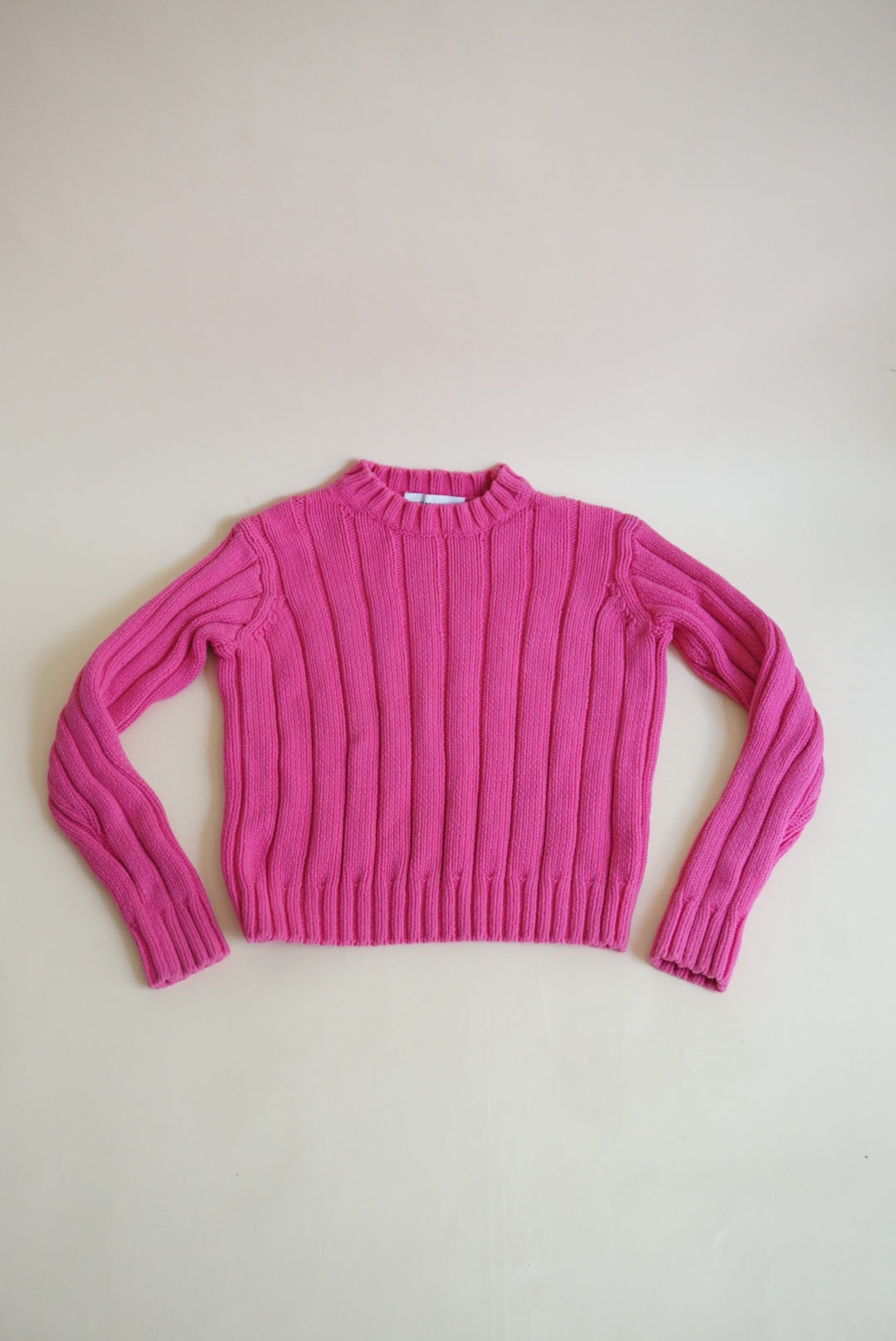 Derek Lam 10 Crosby Pink Cable Crewneck Sweater - Size XS