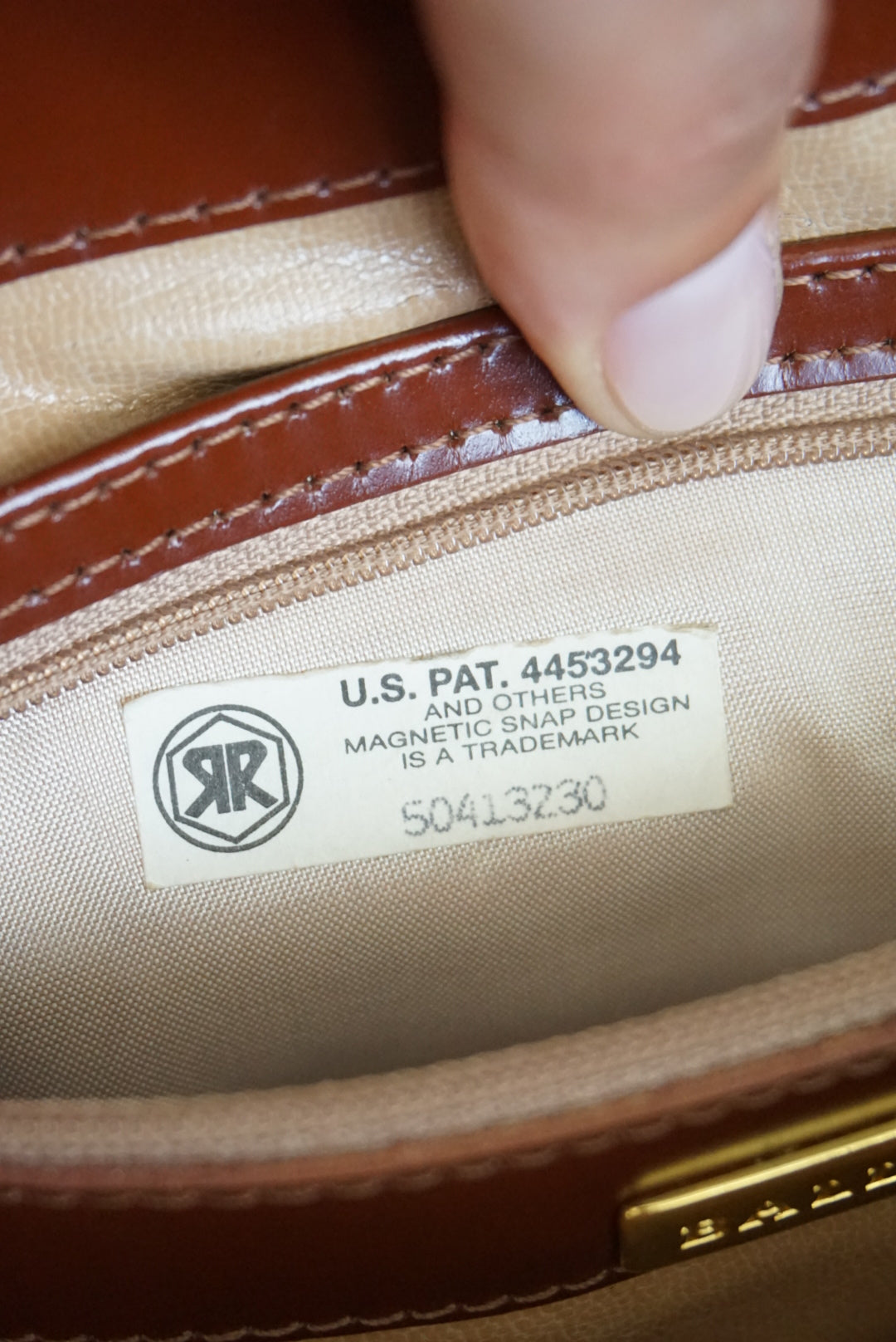 Bally Canvas Woven Brown Patent Leather Cross Body Messenger Bag