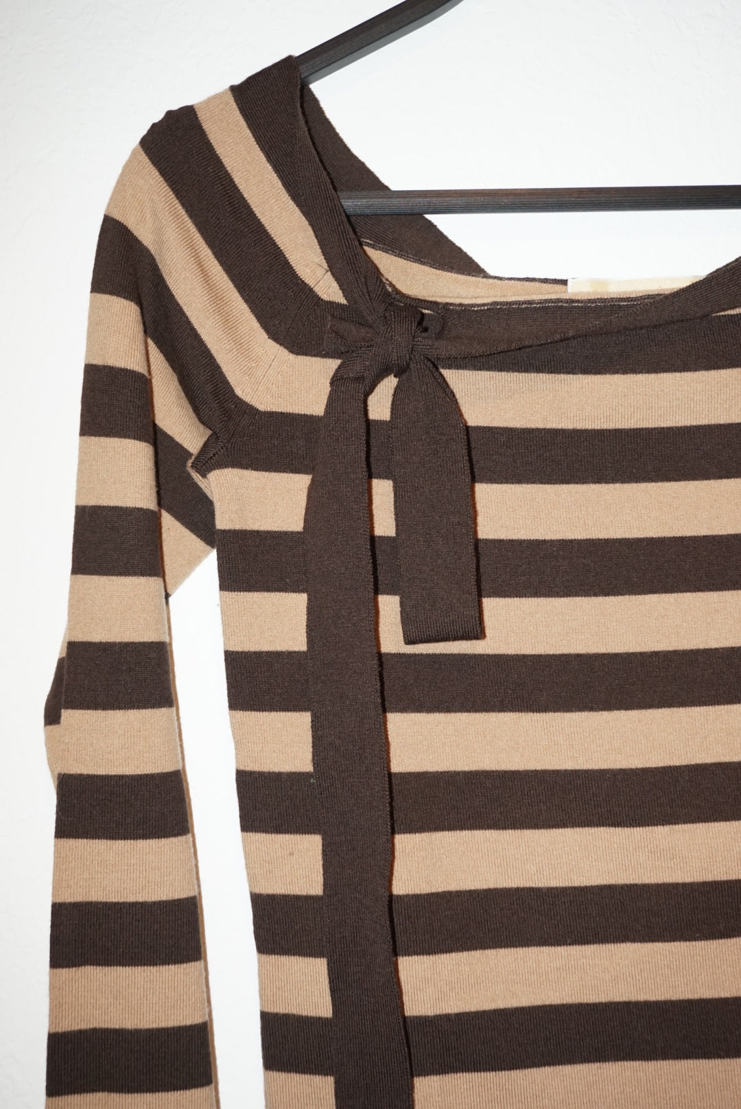 “Michael Kors” Striped Knit Bow Y2K Top - Size XS
