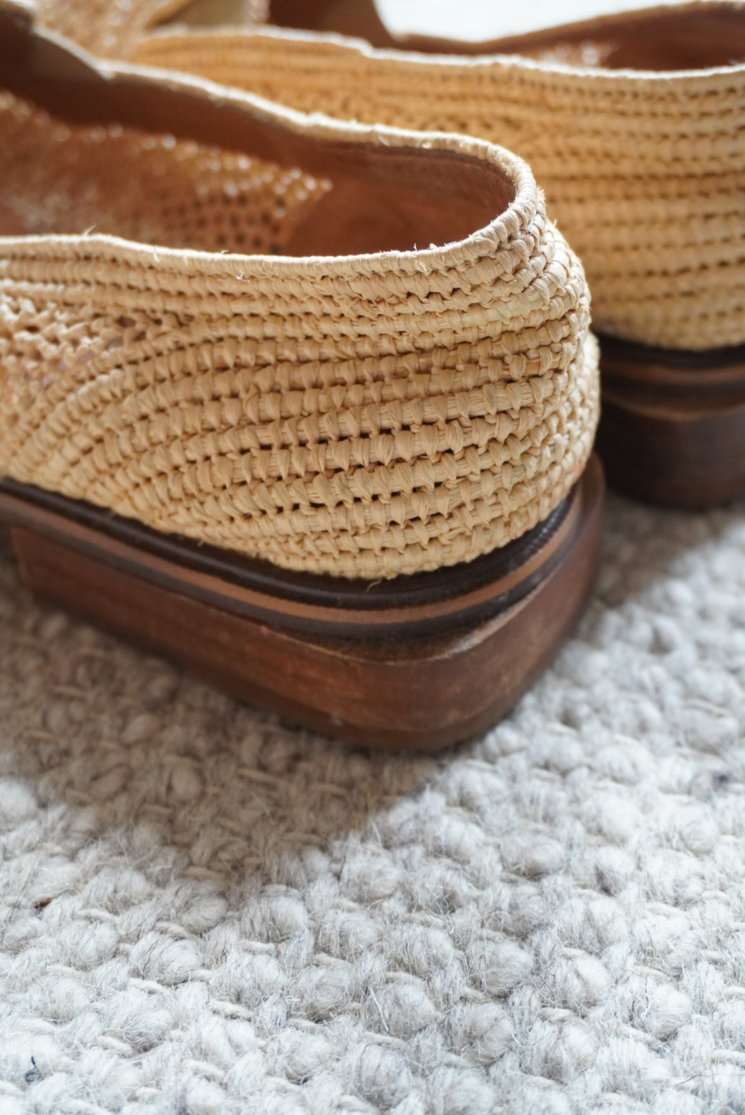 Robert Clergerie Paris Tan Raffia Penny Loafers - Size 40