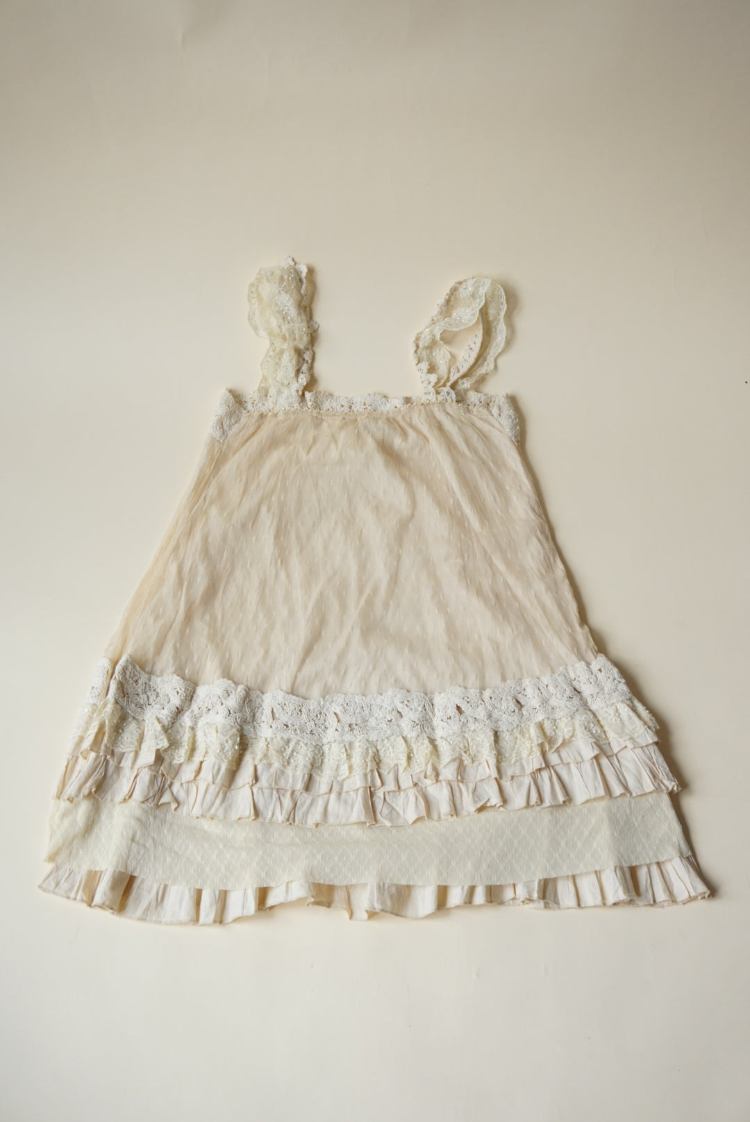 Hazel Anthropologie Y2K Lace Boho Gauzy Baby Doll Dress - Size Large