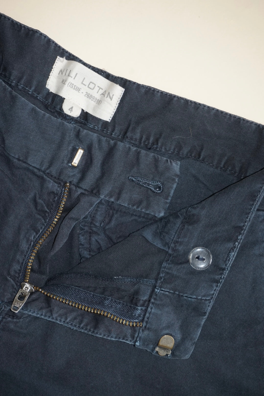 “Nili Lotan” Navy Cotton Pants - Size 4