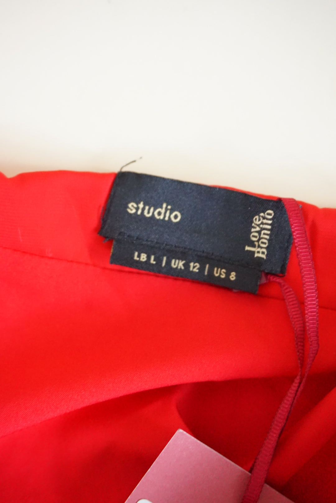 Love Bonito Studio Sorrel Red Pleated Plisse Foldover Midi Skirt NWT - Size 8
