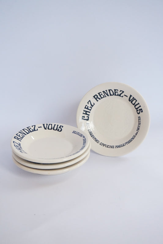 Vtg Howard Kaplan Sigma Chez Rendez - Vous Small Saucer Dish - Set of 4