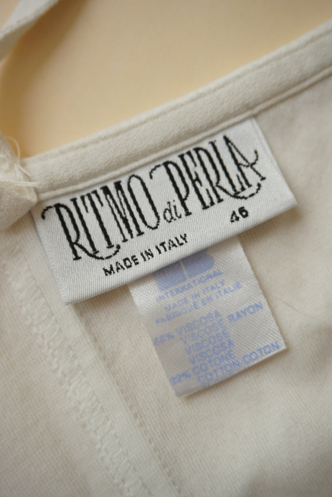 Vintage 1990 Ritmo di Perla Ivory Floral Embroidered Bustier- Size IT 46