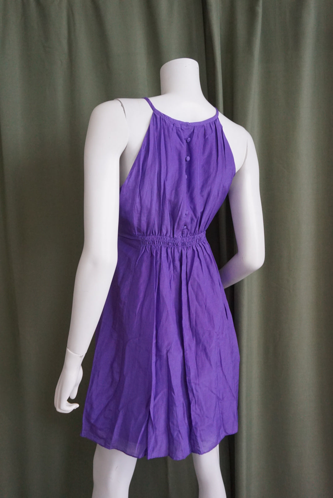 Elsey Silk Blend Purple Halter Dress NWT - Size Medium