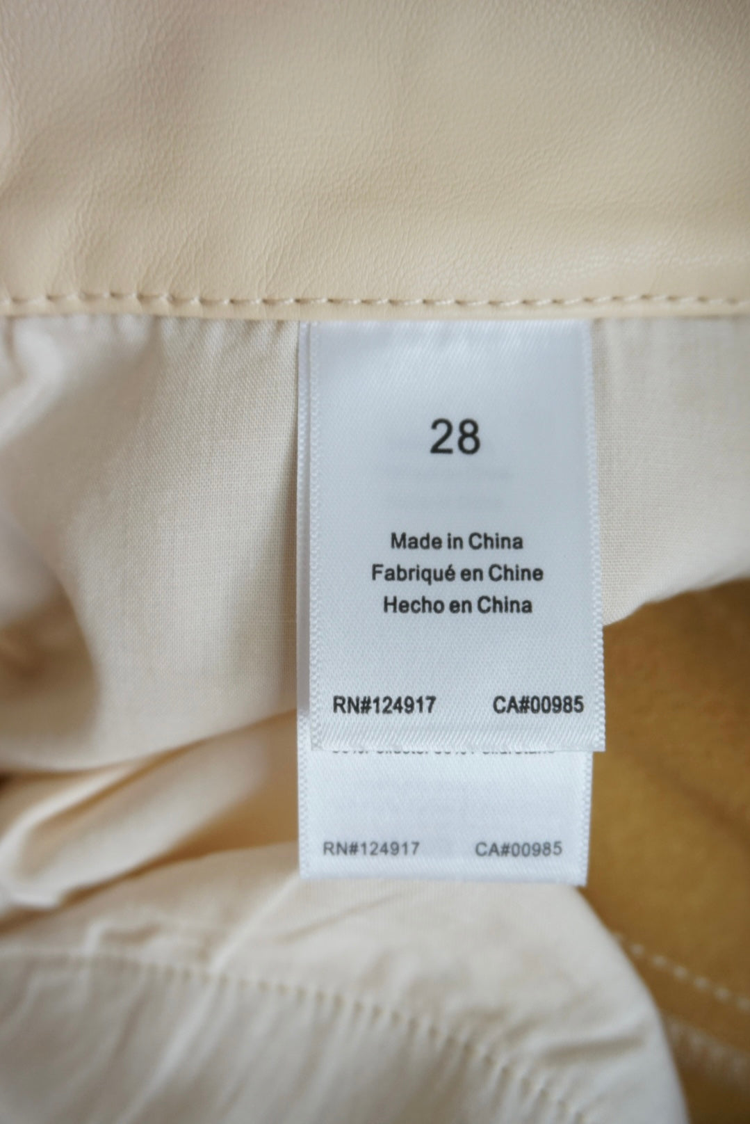 We Wore What Ivory Flare Bell Shorts - Size 28