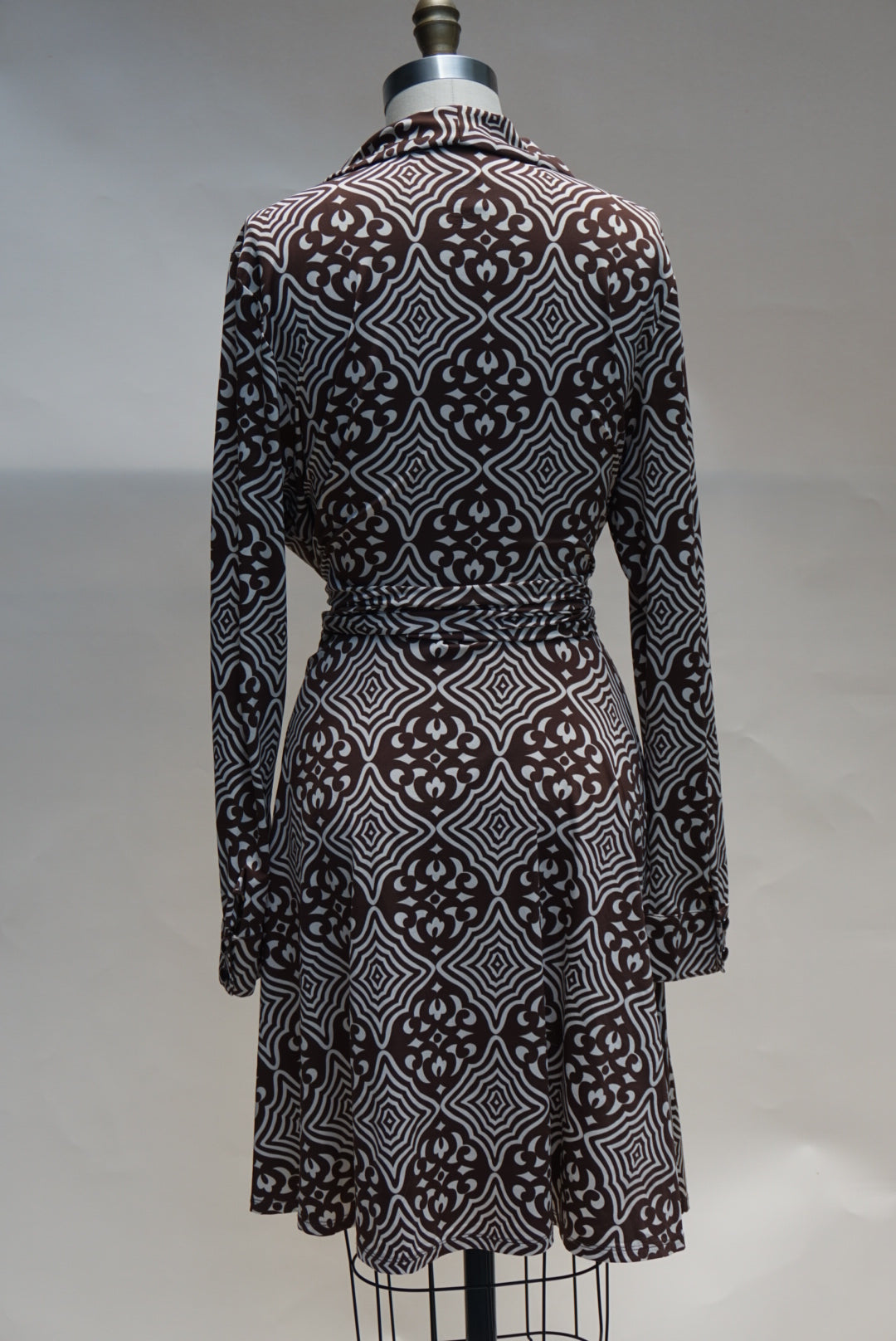 “INC” Vintage Printed Belted Polo Dress - Size XL