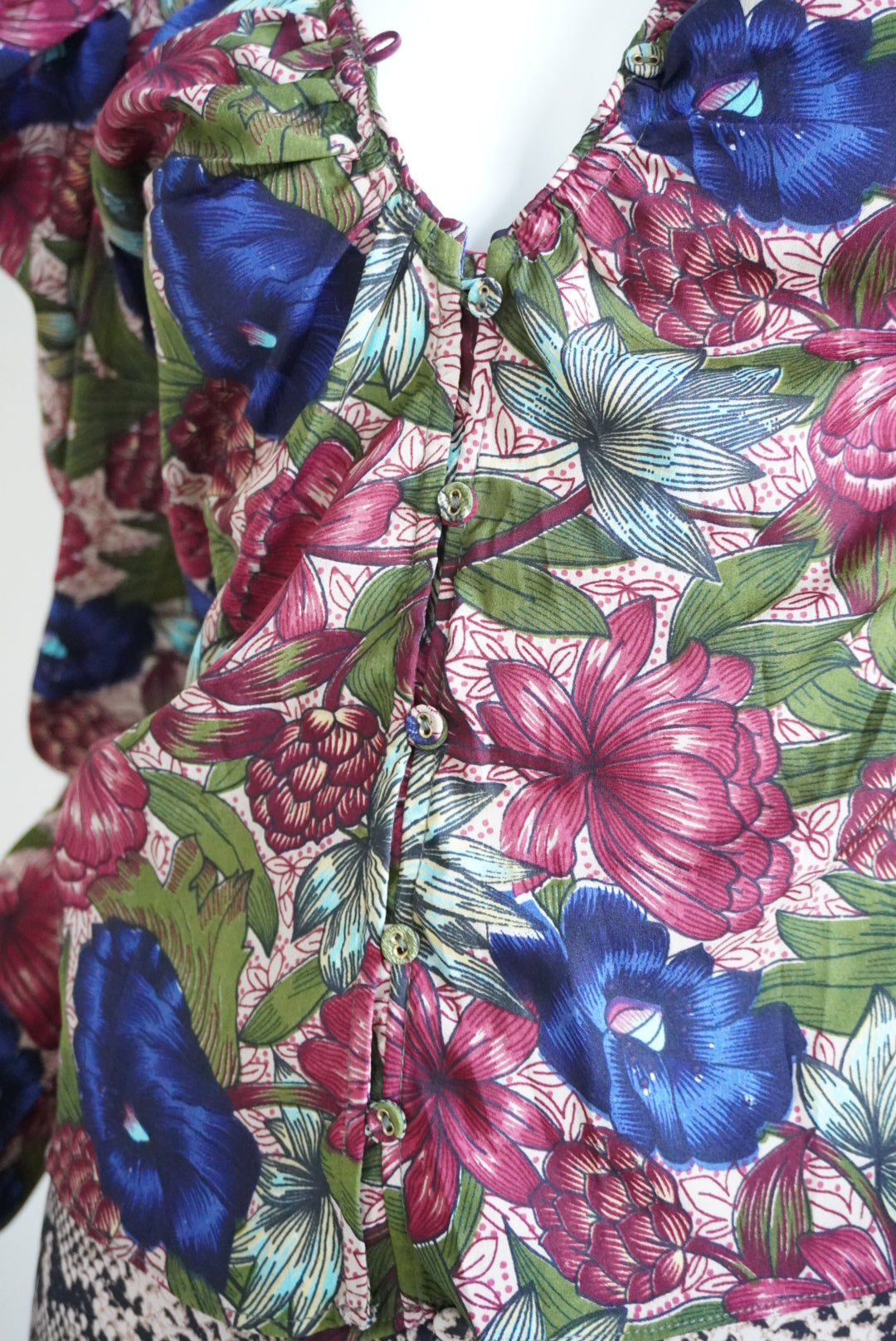 Walter Baker Floral Royal Garden Vanessa Blouse NWT - SIze XS