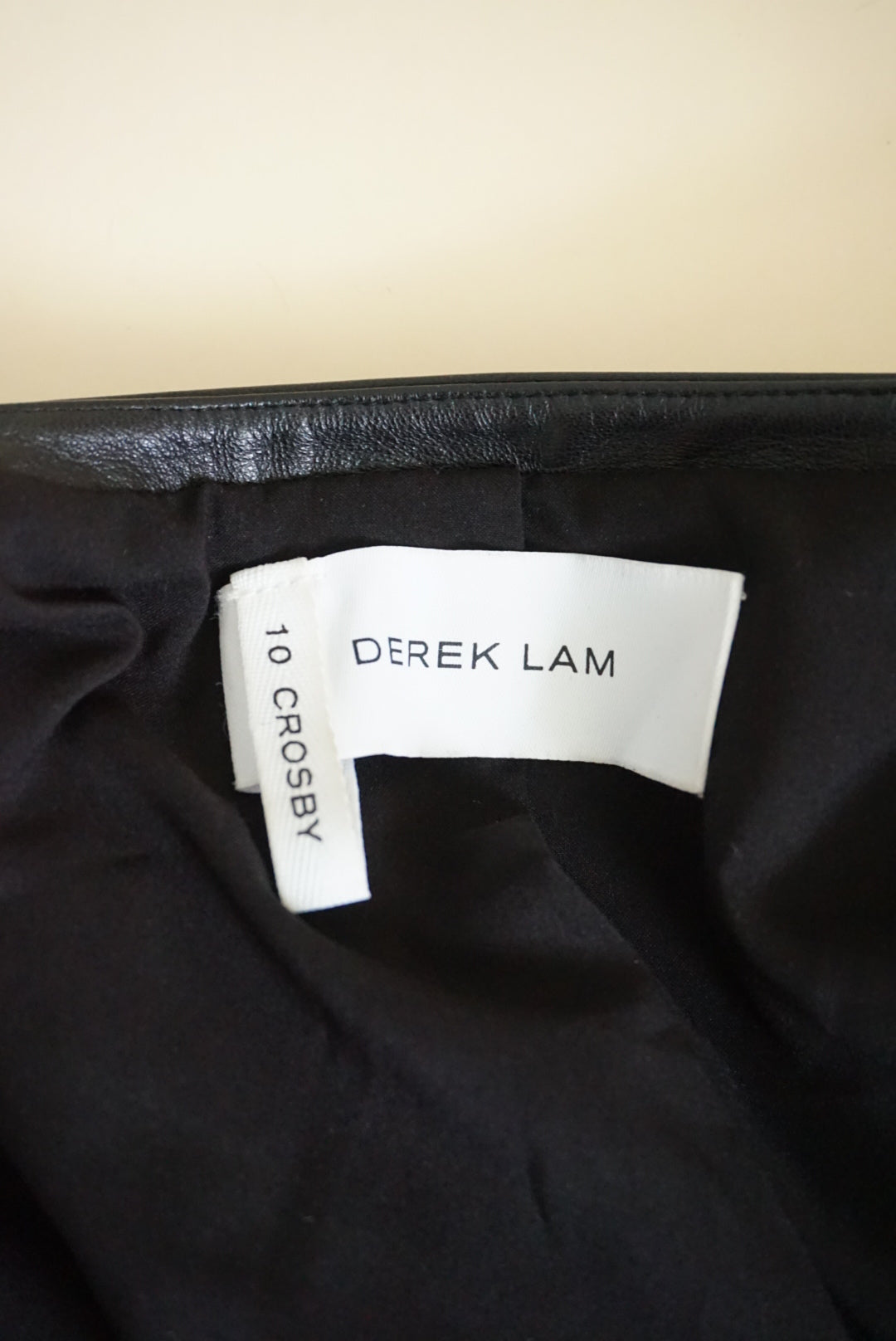 10 Crosby Derek Lam Navy/Black Wool Tweed Lambskin Leather Trim Moto Jacket - Size 2