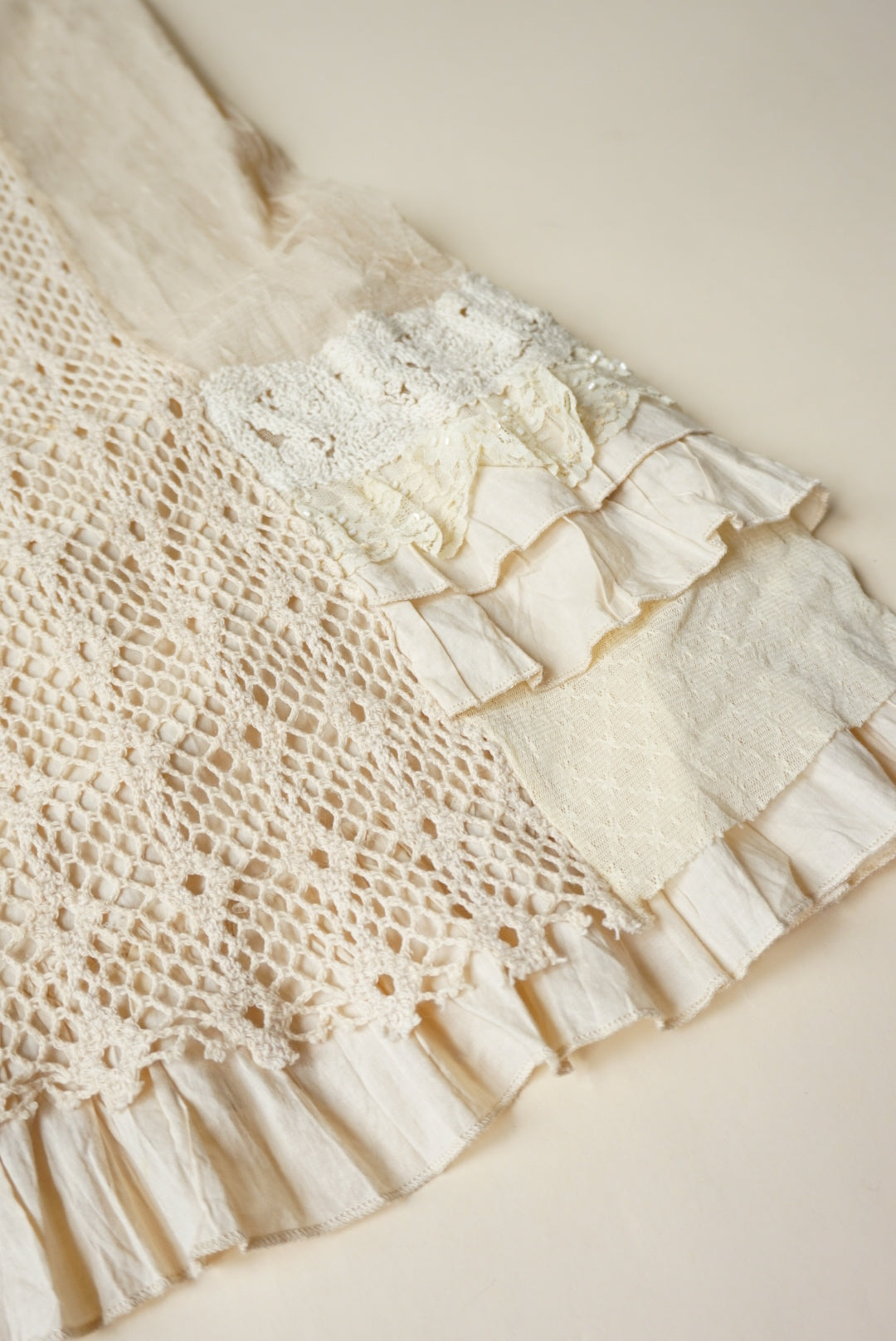 Hazel Anthropologie Y2K Lace Boho Gauzy Baby Doll Dress - Size Large