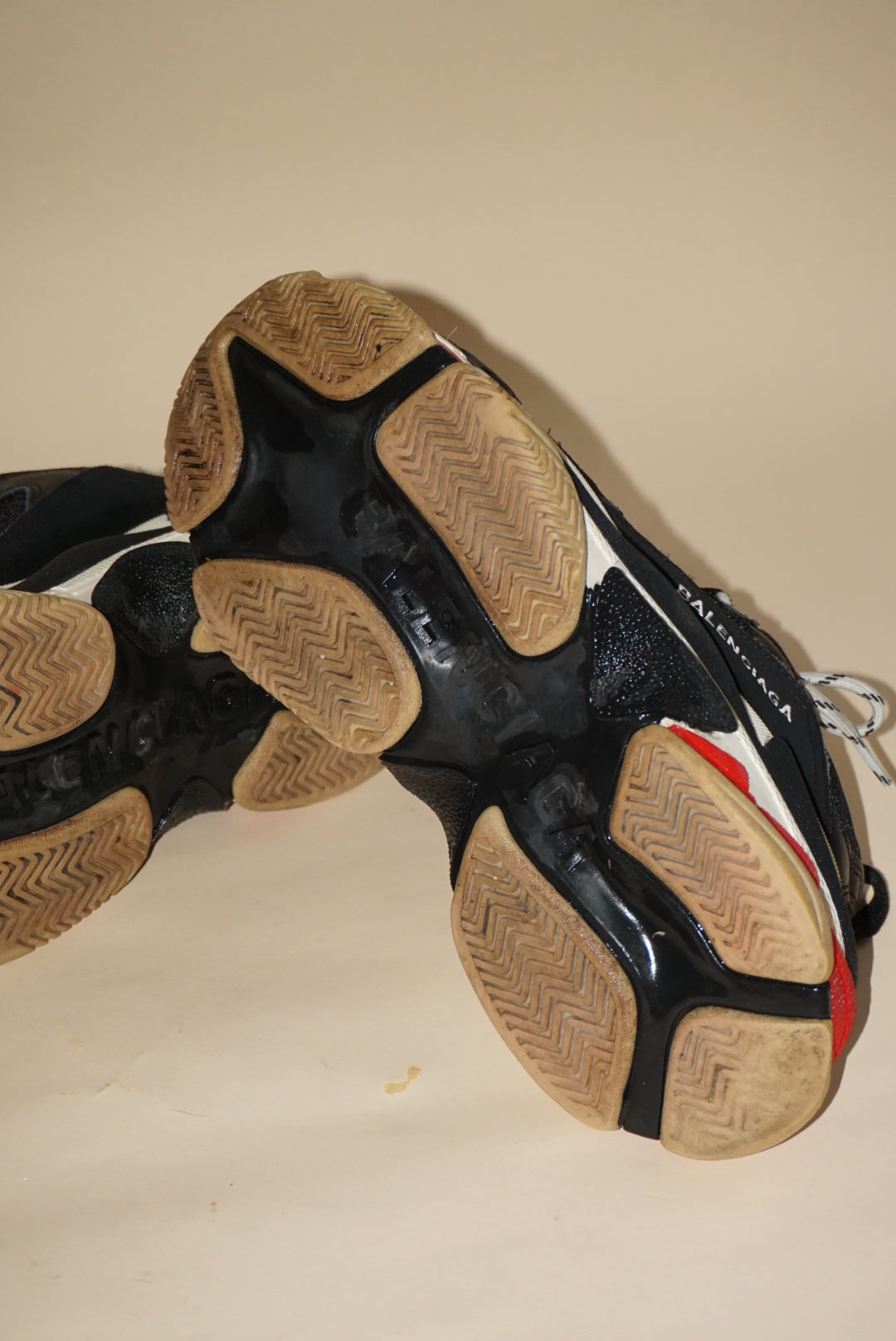 "Balenciaga" Triple S Mesh/ Leather Trainers - Size EU 39