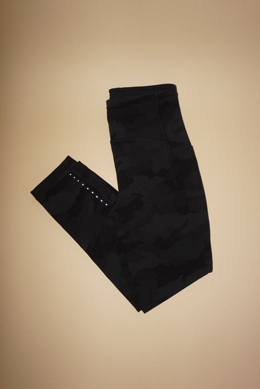 Lululemon Black/Grey Camouflage Pocket Leggings