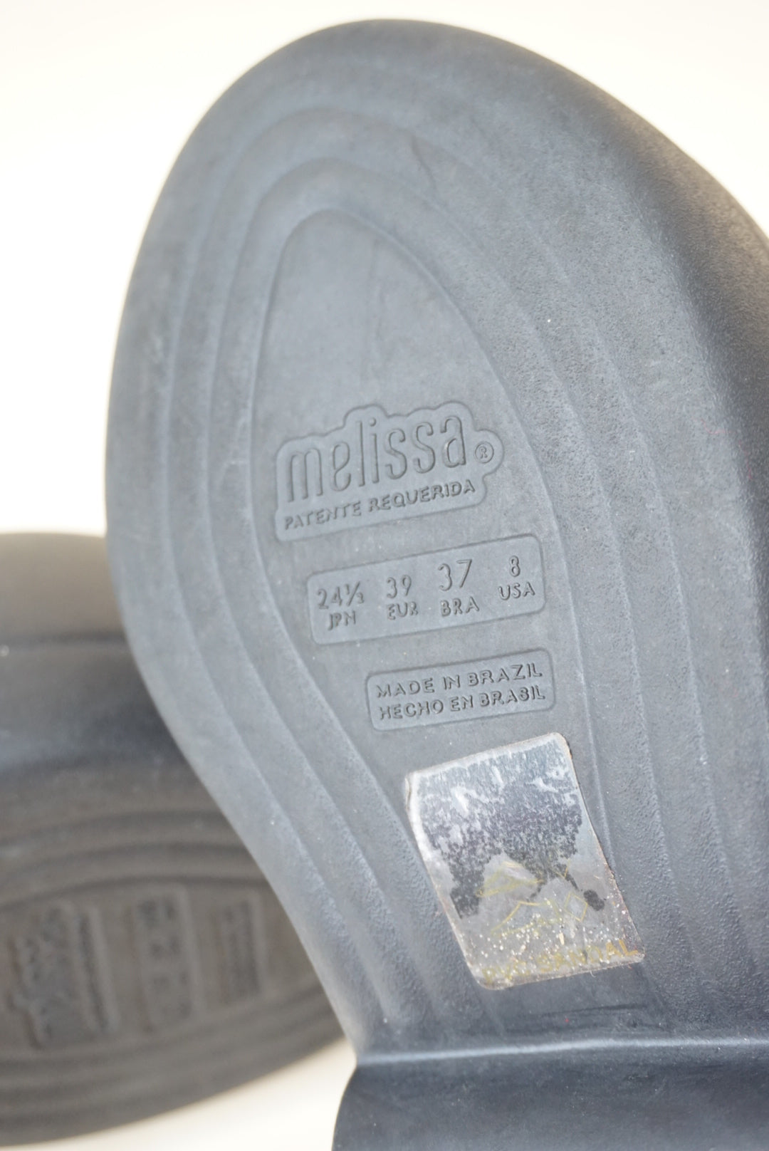 Melissa Black Air Bubble Platform Black Womens Sandals - Size 8