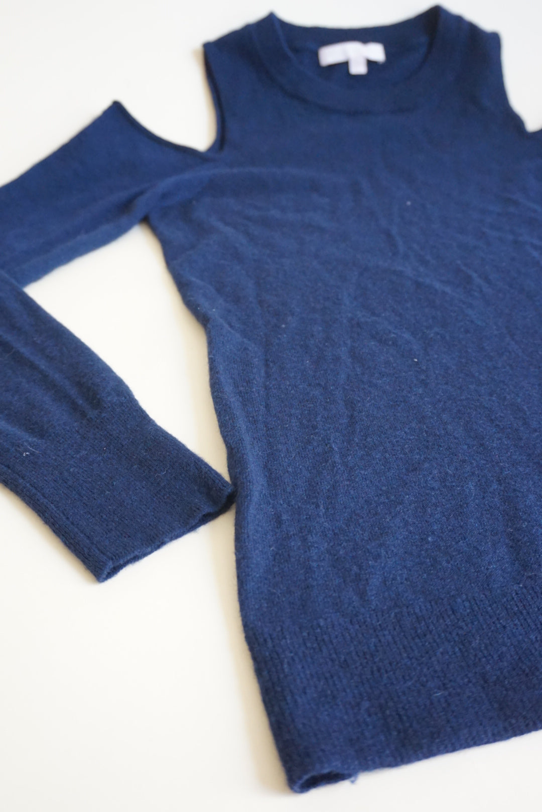 The Cashmere Project Navy Blue Shoulder Cut Out Sweater - Size Small