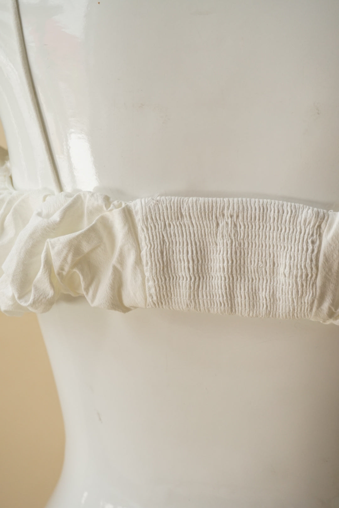 Zara Puff White Bralette Top - Size Small