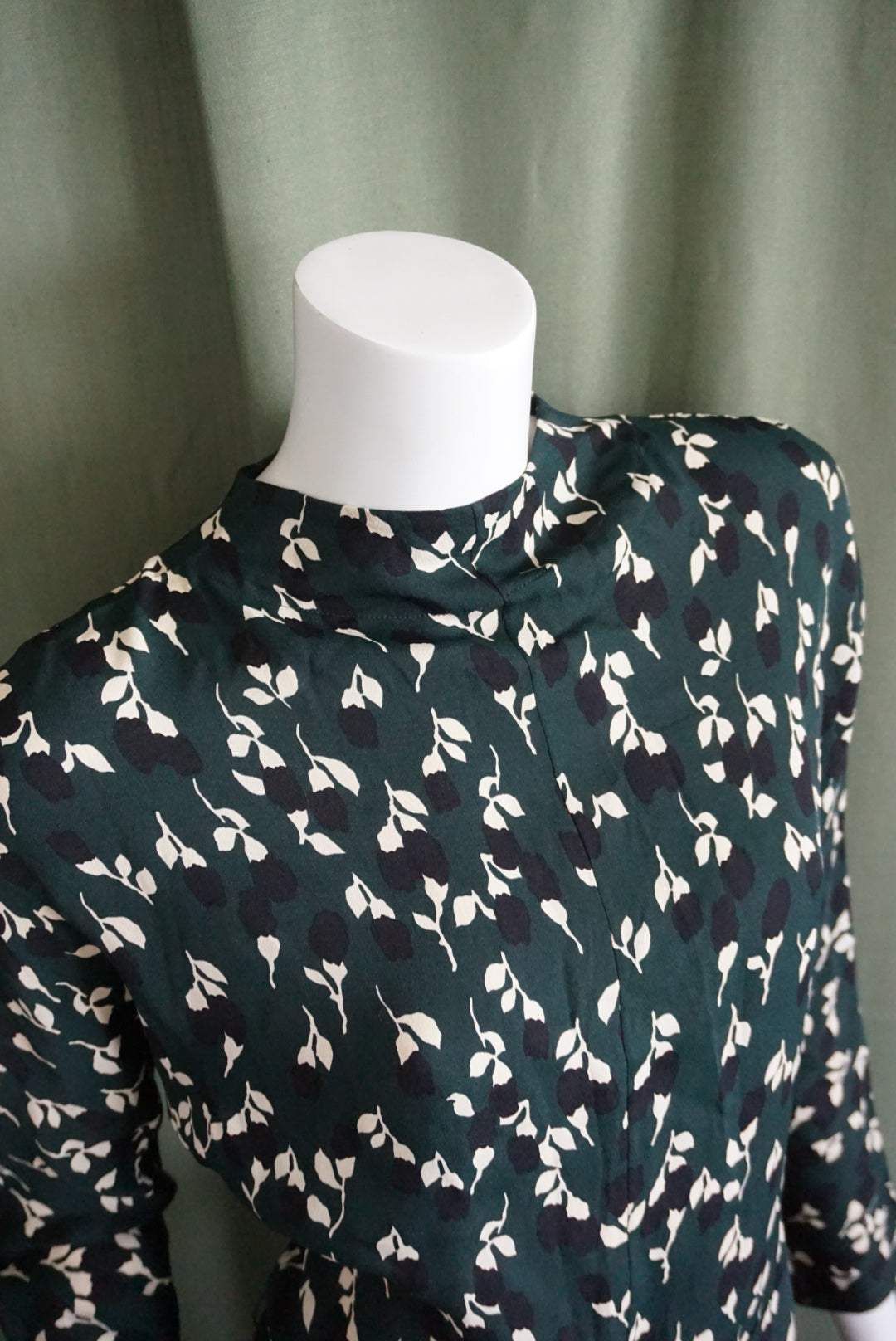 Marni Mock Neck Green Abstract Floral Maxi Dress - Size 42