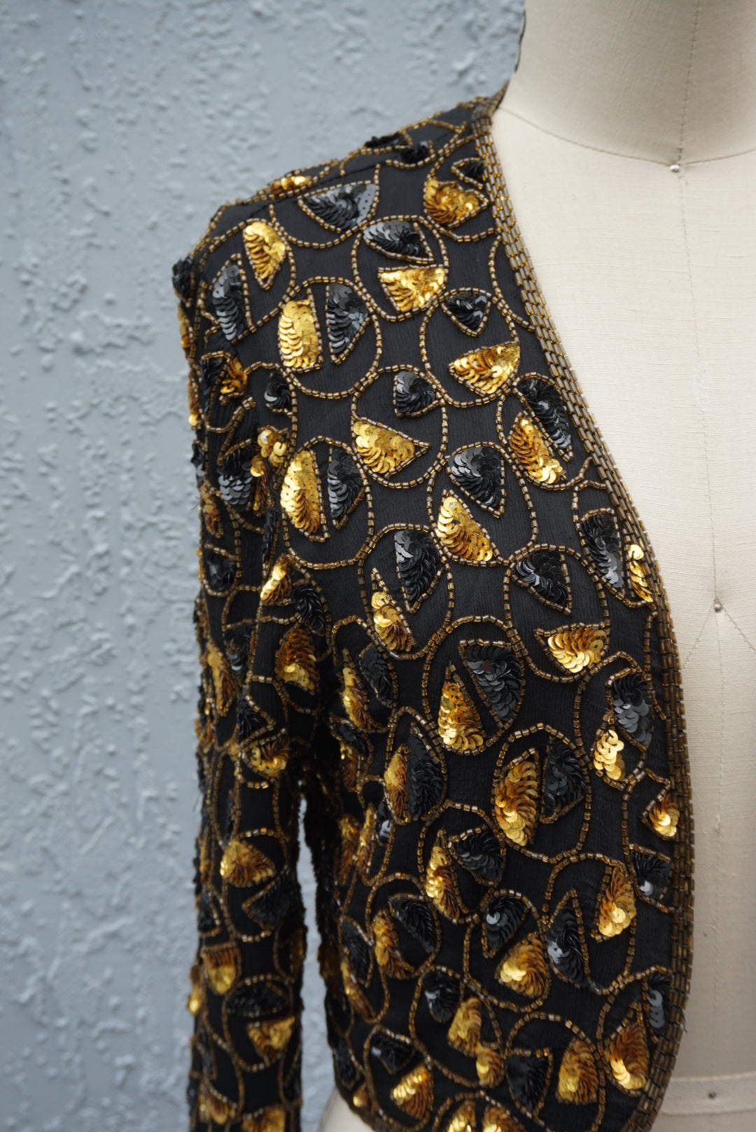 'Papelle" Vintage Sequin Bolero - Size Large