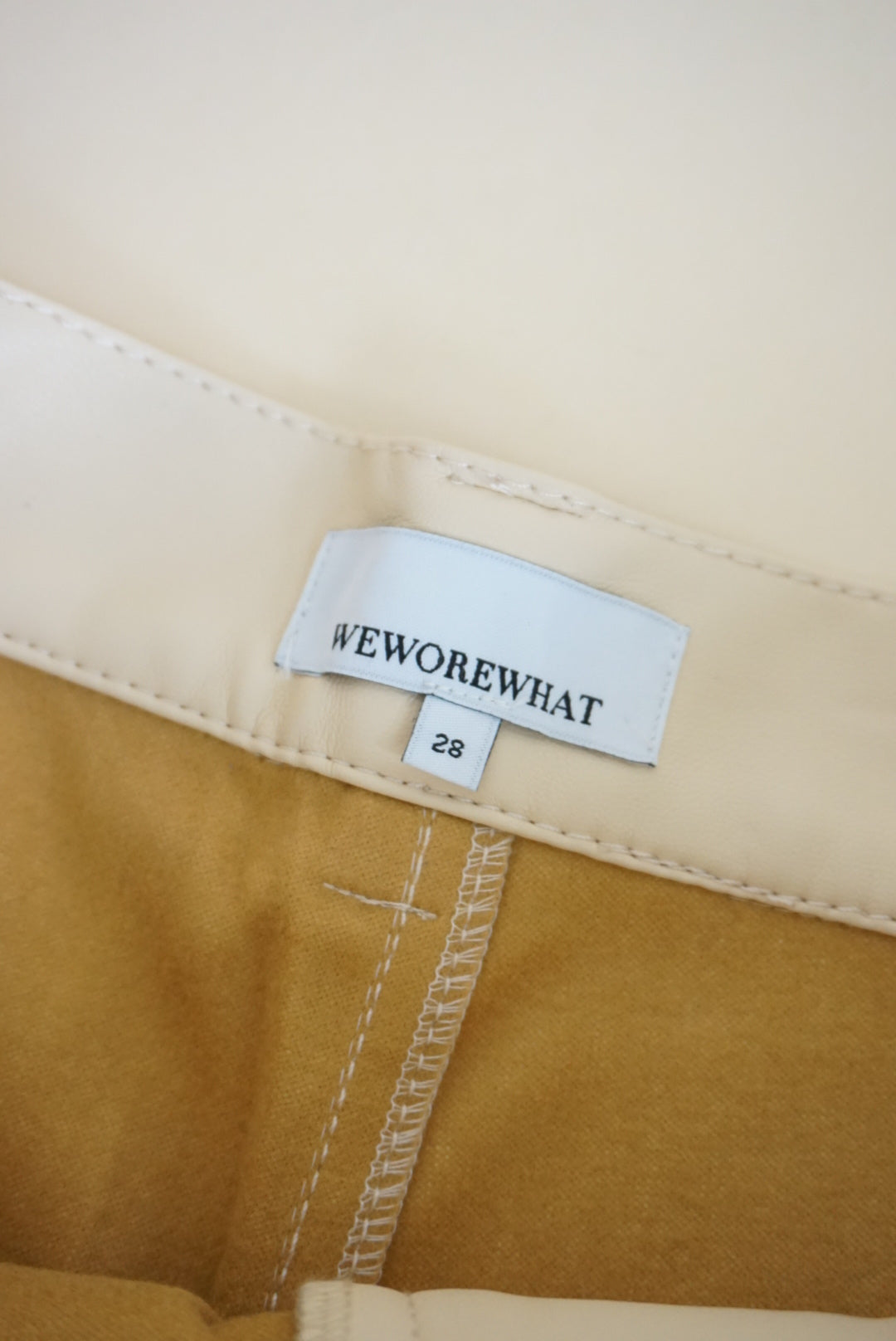 We Wore What Ivory Flare Bell Shorts - Size 28