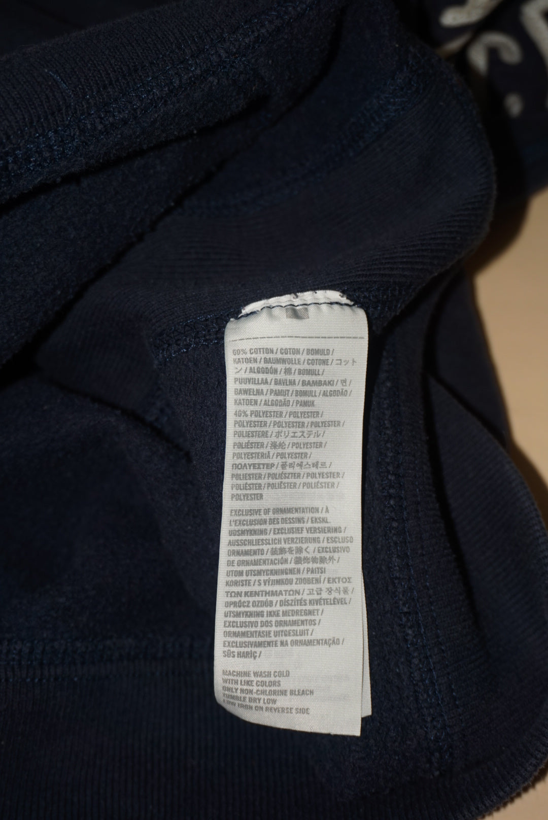 Abercrombie & Fitch NY Navy Blue Y2K Childrens Zip Hoodie - Size Large