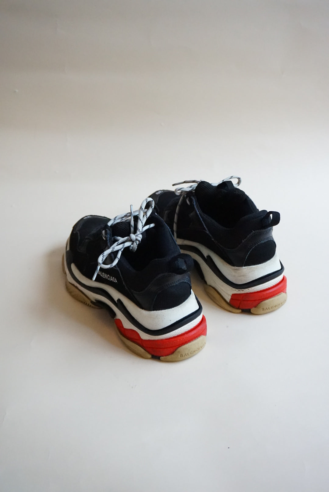 "Balenciaga" Triple S Mesh/ Leather Trainers - Size EU 39