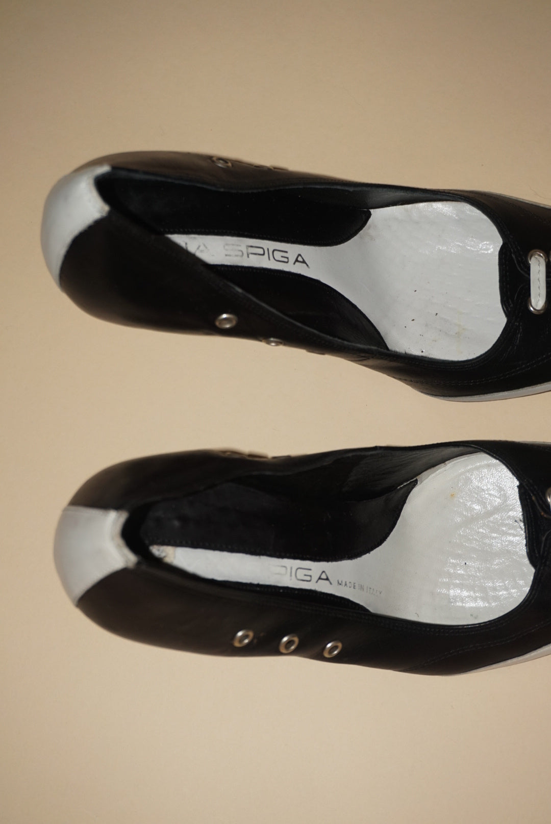 Via Spiga Y2K Vintage Black/White Sneaker Style Retro Pumps - Size 6.5