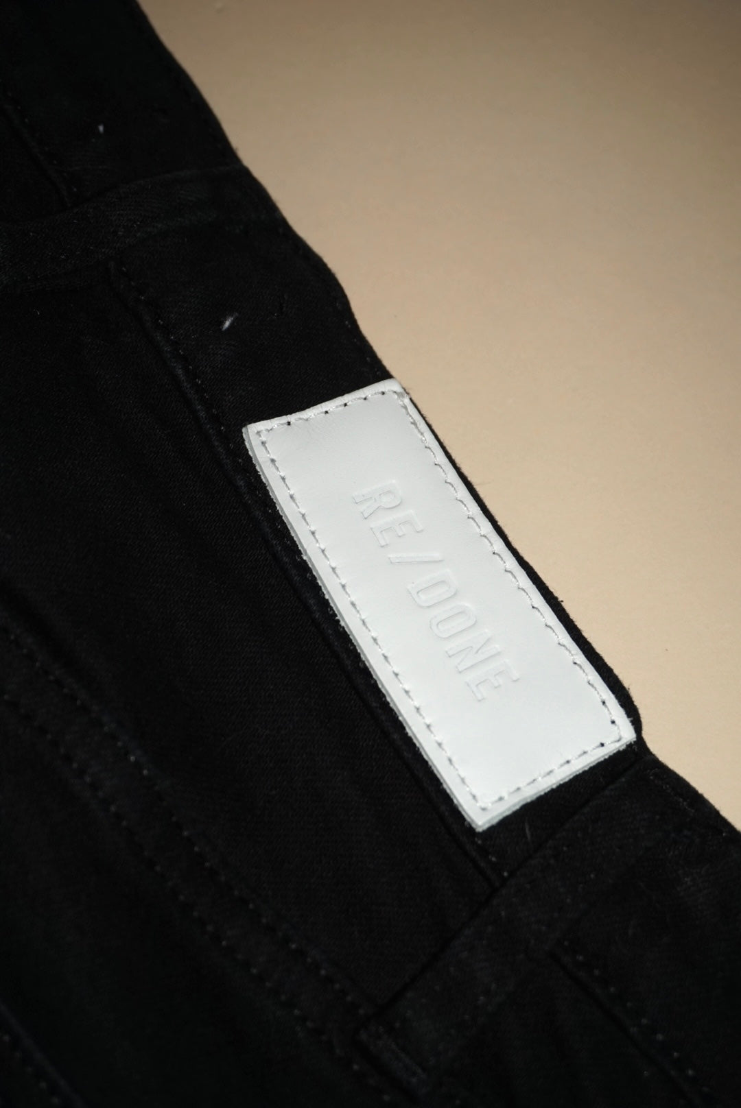 “Re/Done” Black Frayed Hem Jeans - Size 25