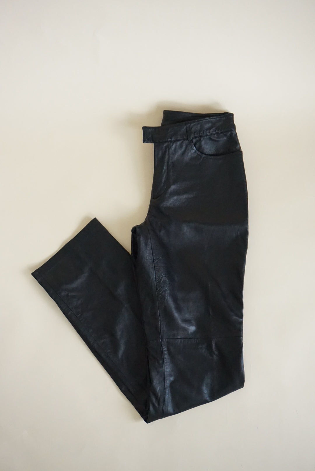 I.N.C Vintage Leather Black Pants - Size 6