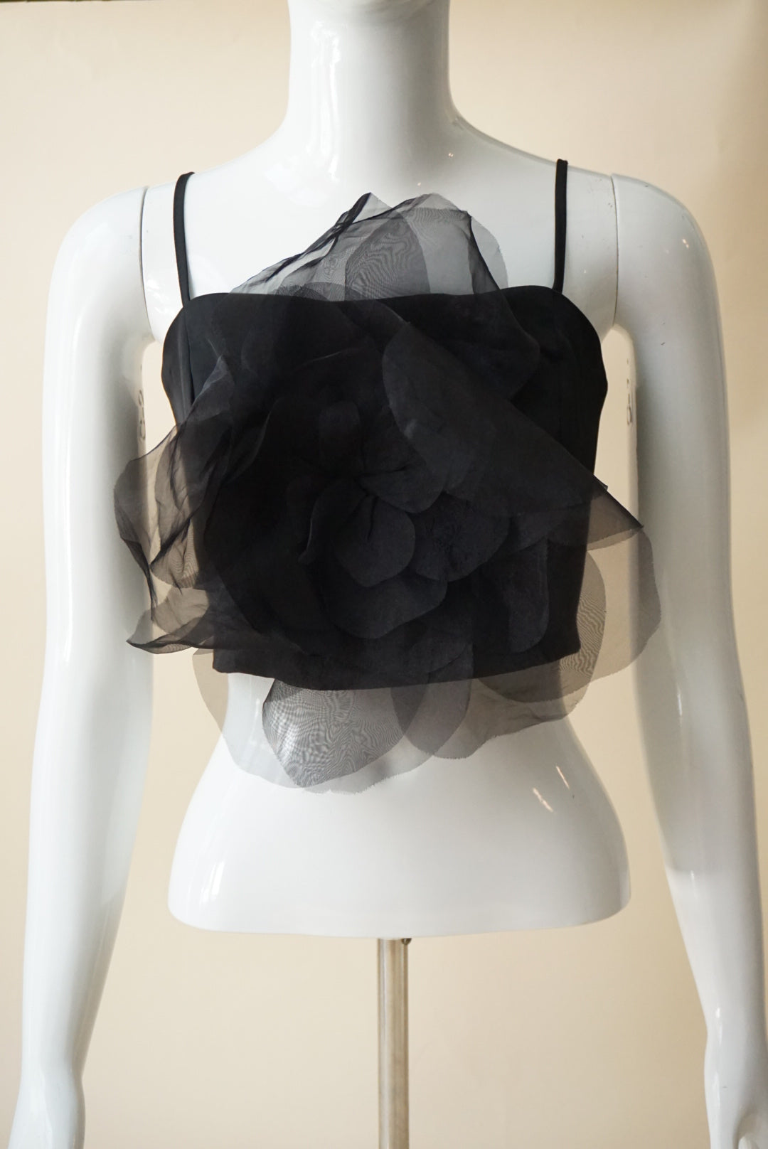 Rachel Zoe Floral Applique Black Tank NWT - Size XS