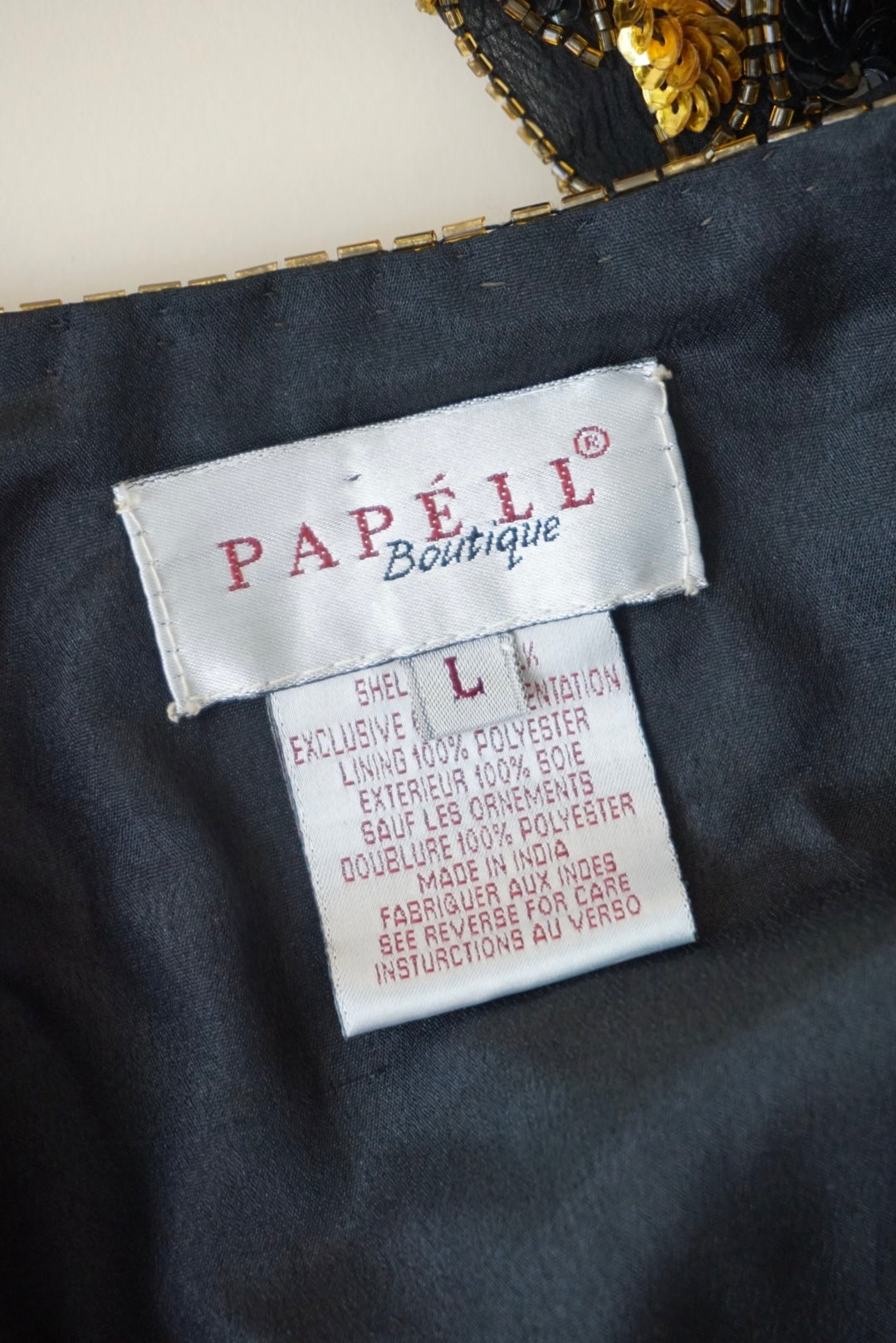 'Papelle" Vintage Sequin Bolero - Size Large