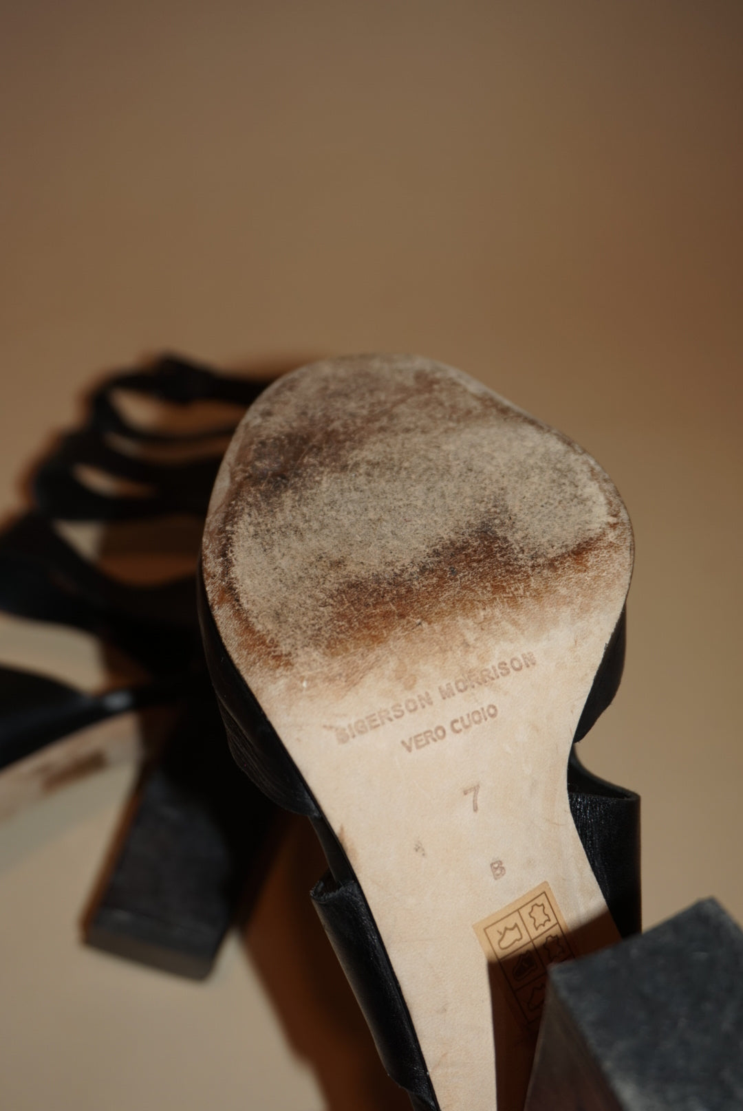 "Sigerson Morrison" Black Caged Heels - Size 7