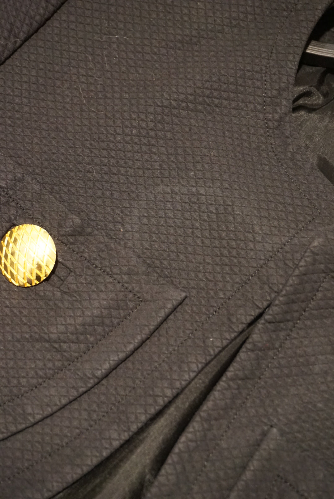 "Givenchy" Vintage Couture Black Quilted Cropped Bolero - Size Medium