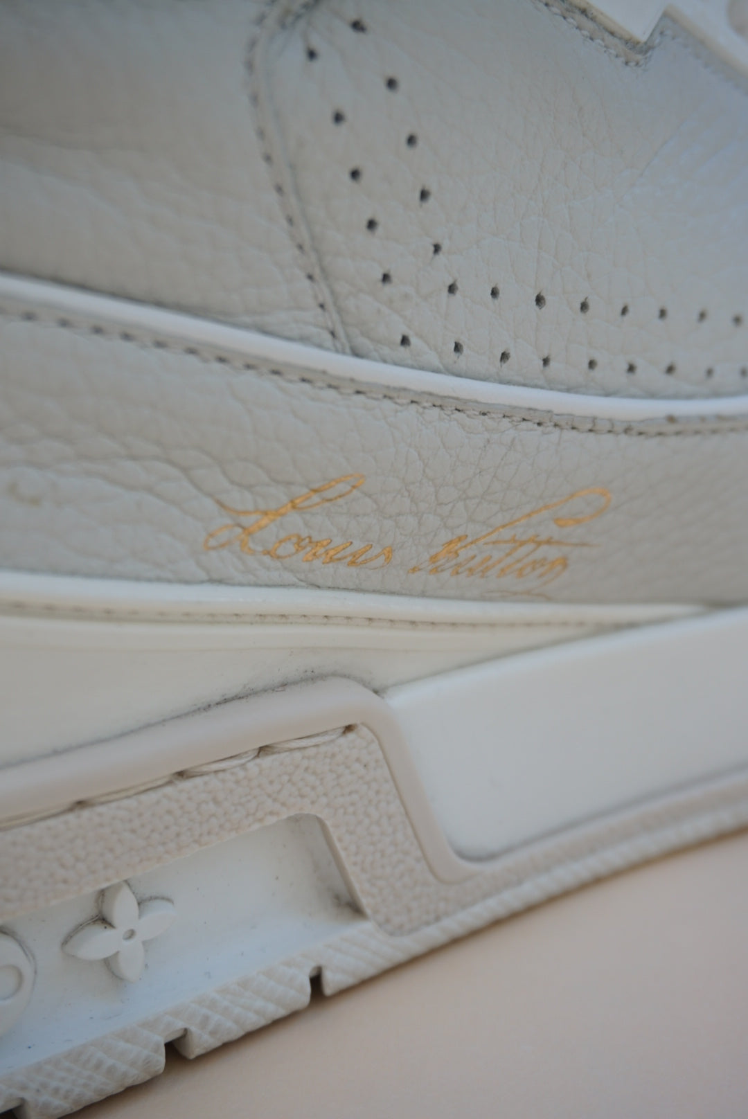 “Louis Vuitton” x Virgil Abloh 408 High Top Trainer Sneakers - Size 10.5